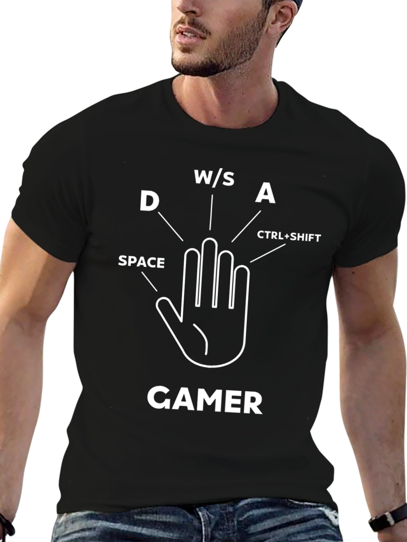 Gamer Hand T-Shirt - WASD Keys