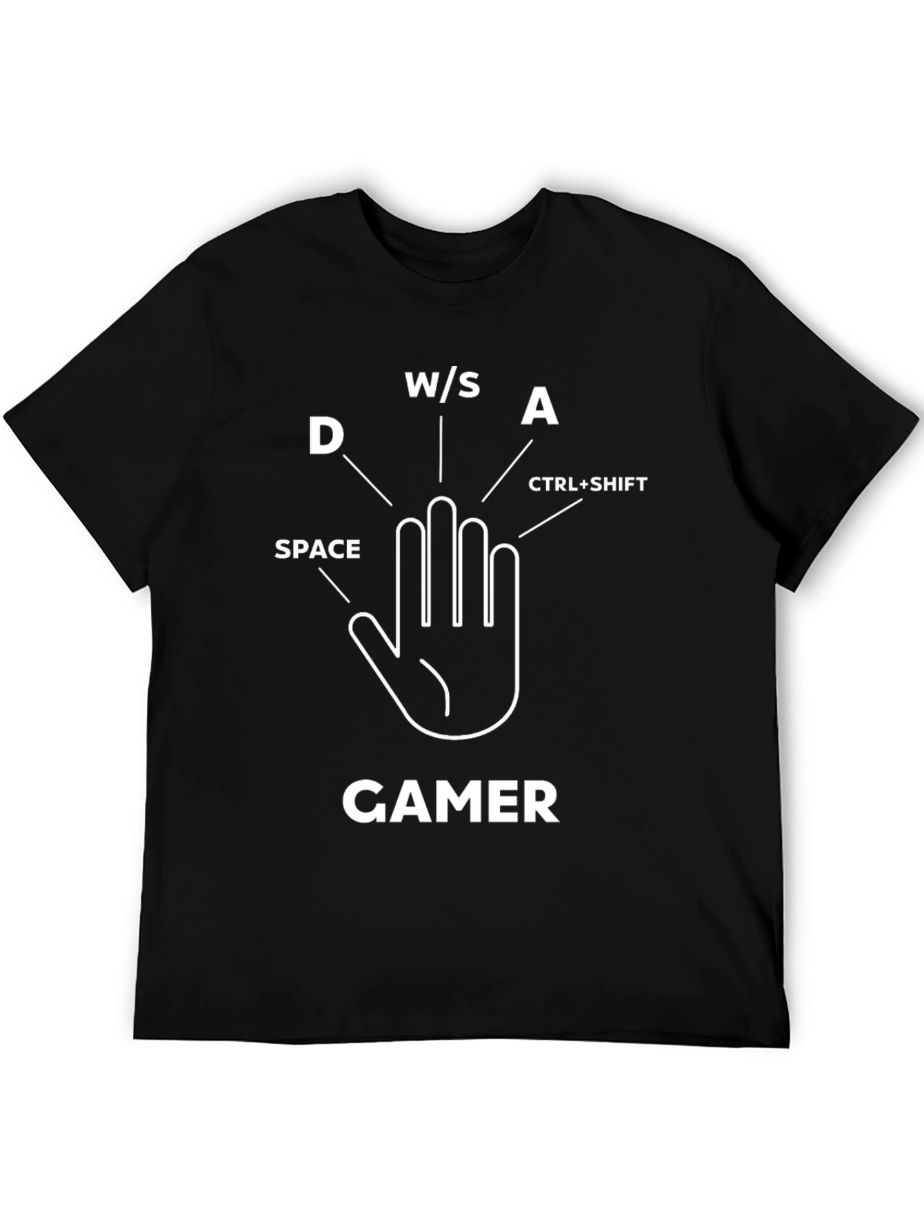 Gamer Hand T-Shirt - WASD Keys