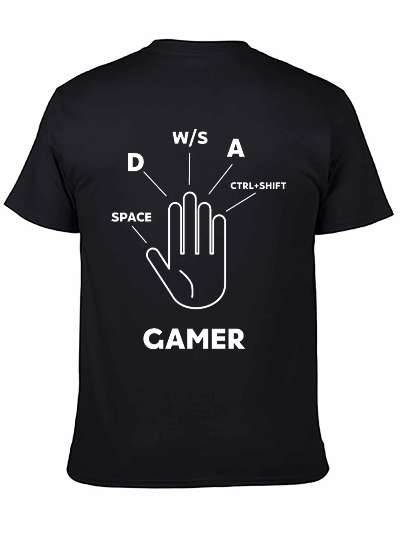Gamer Hand T-Shirt - WASD Keys