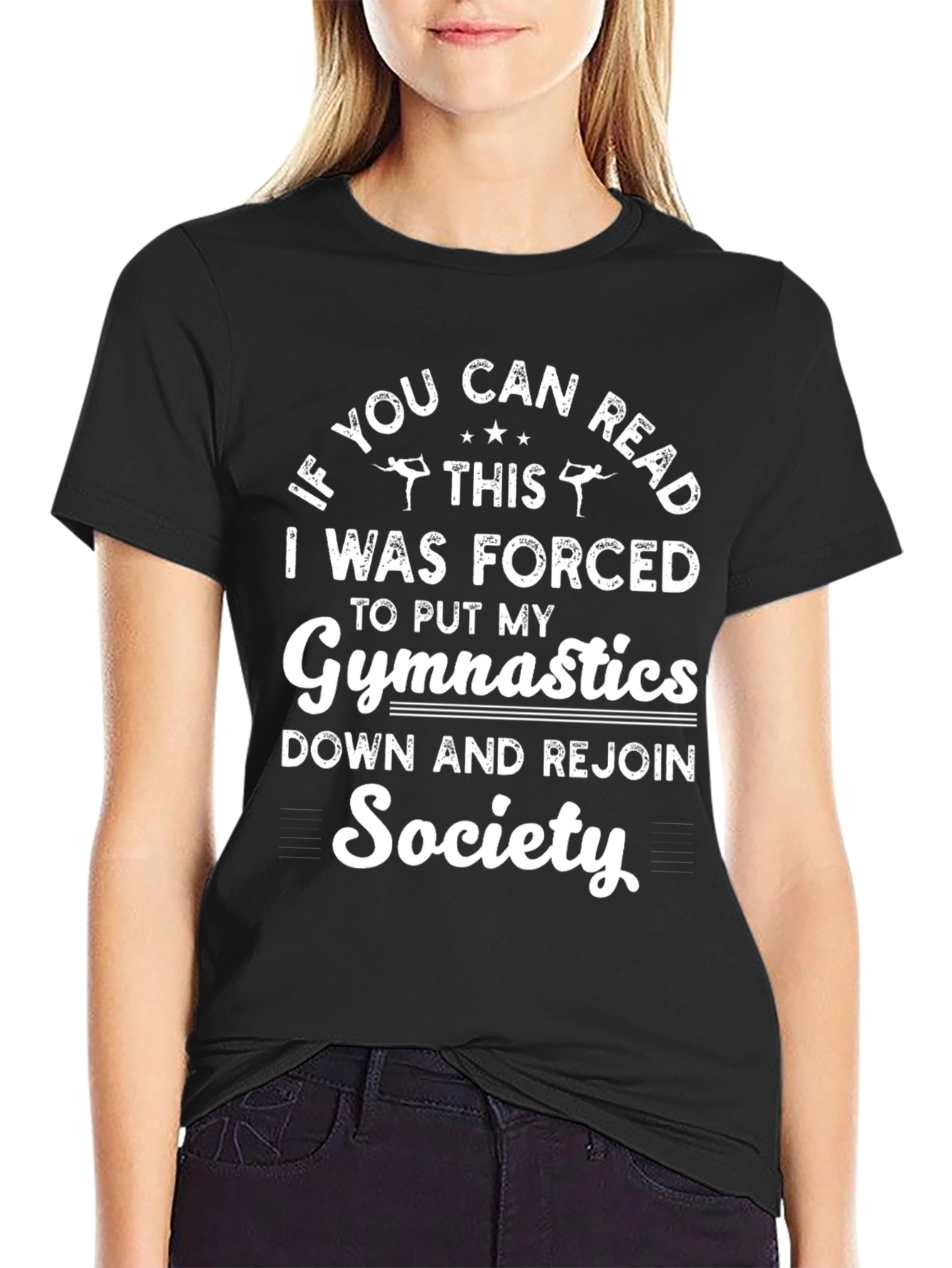 Gymnastics Forced To Rejoin Society Graphic T-Shirt