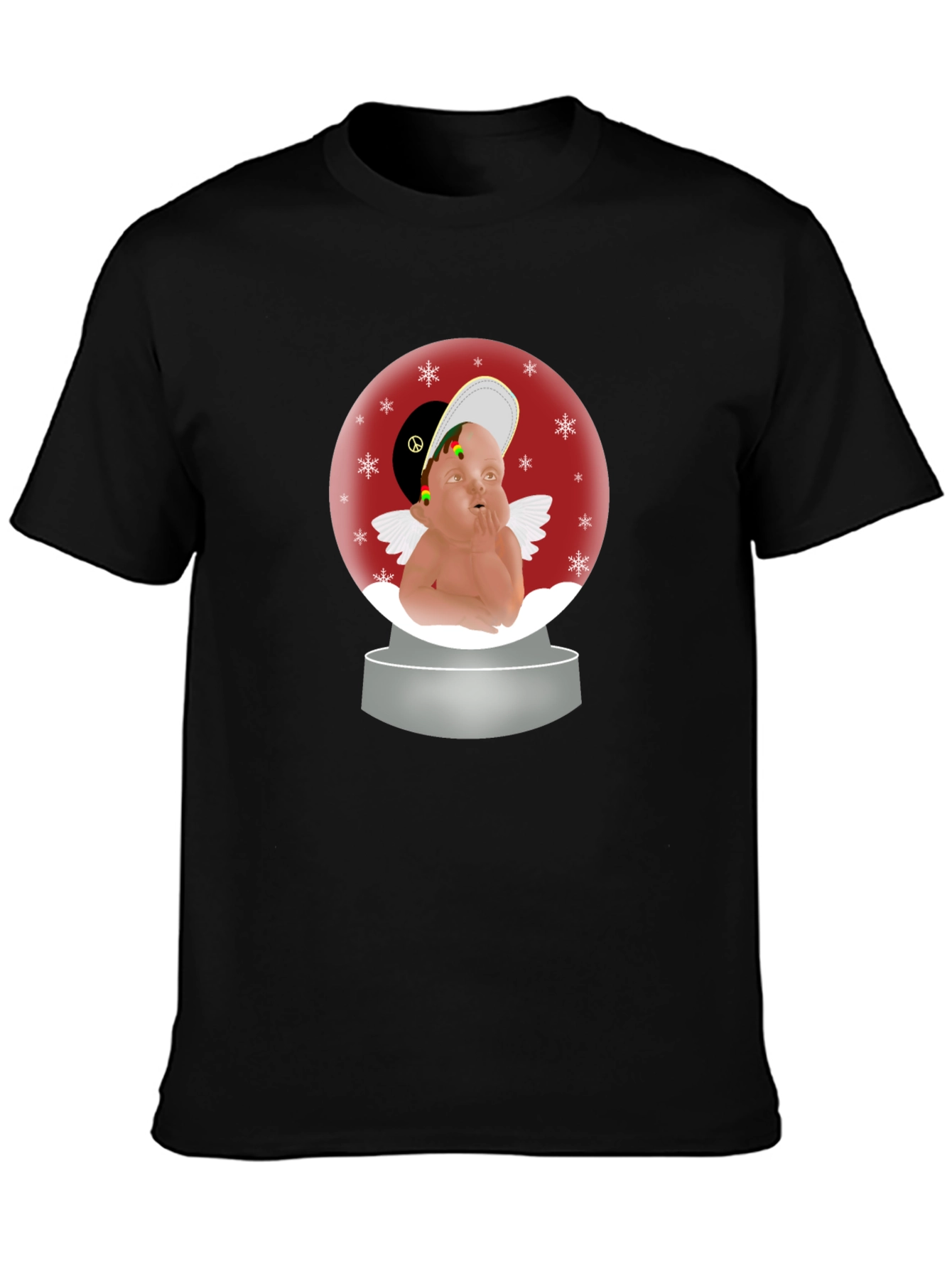 Rasta Angel Snow Globe T-Shirt