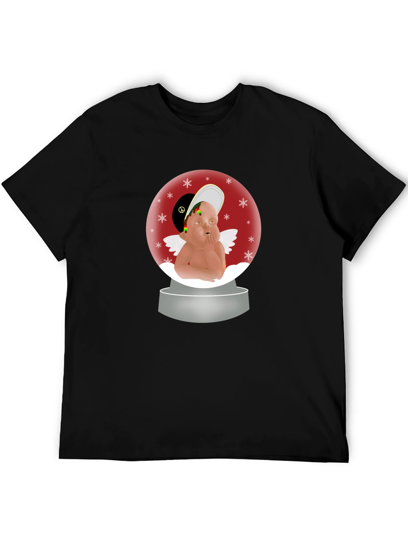 Rasta Angel Snow Globe T-Shirt