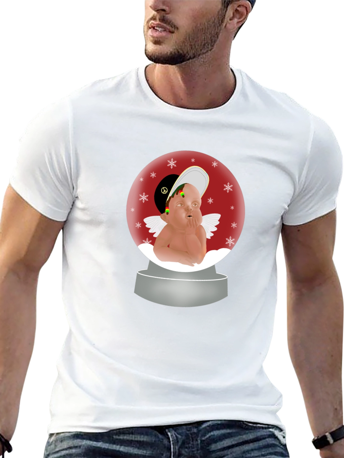 Rasta Angel Snow Globe T-Shirt