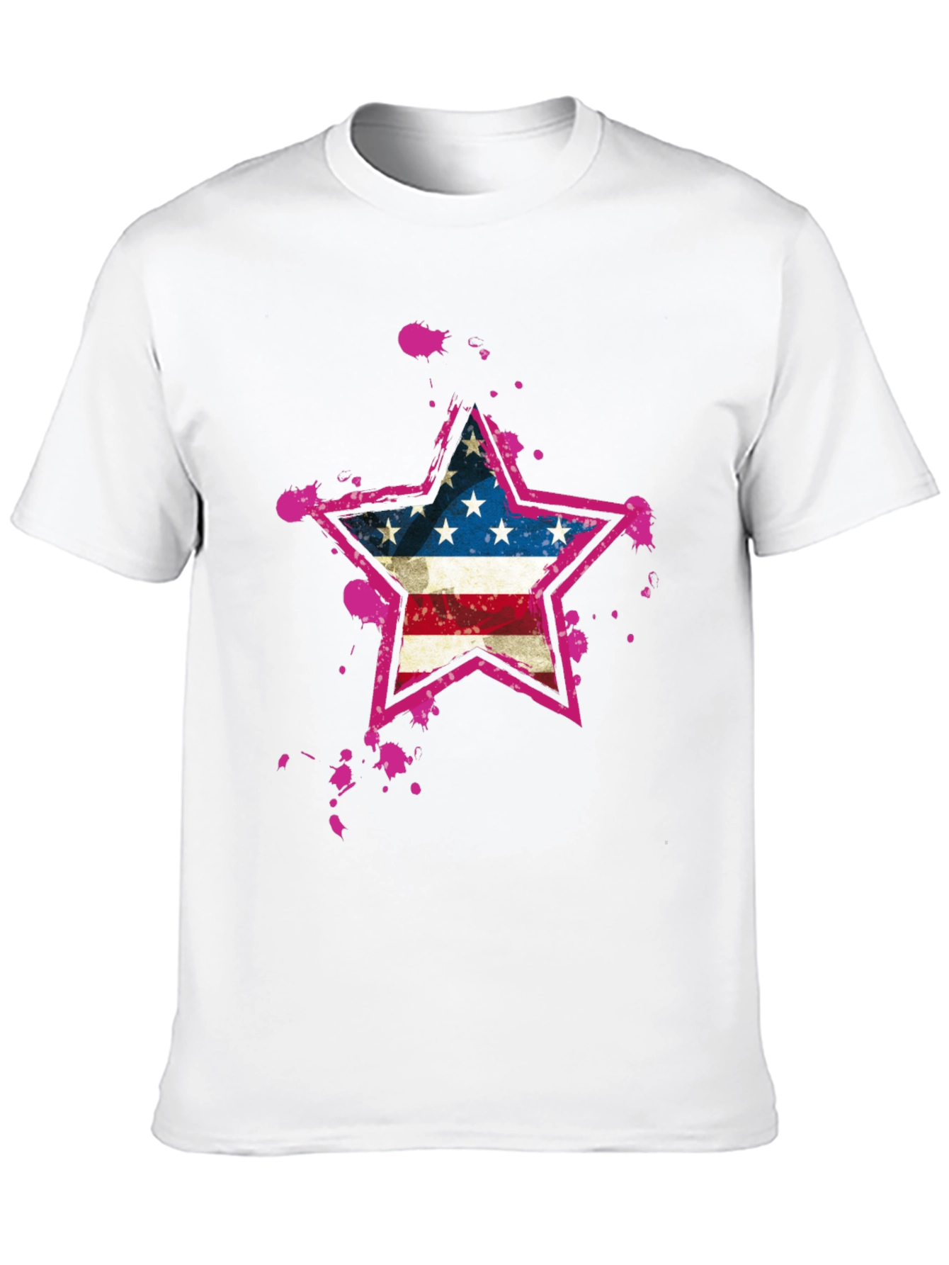 American Flag Star Black T-Shirt