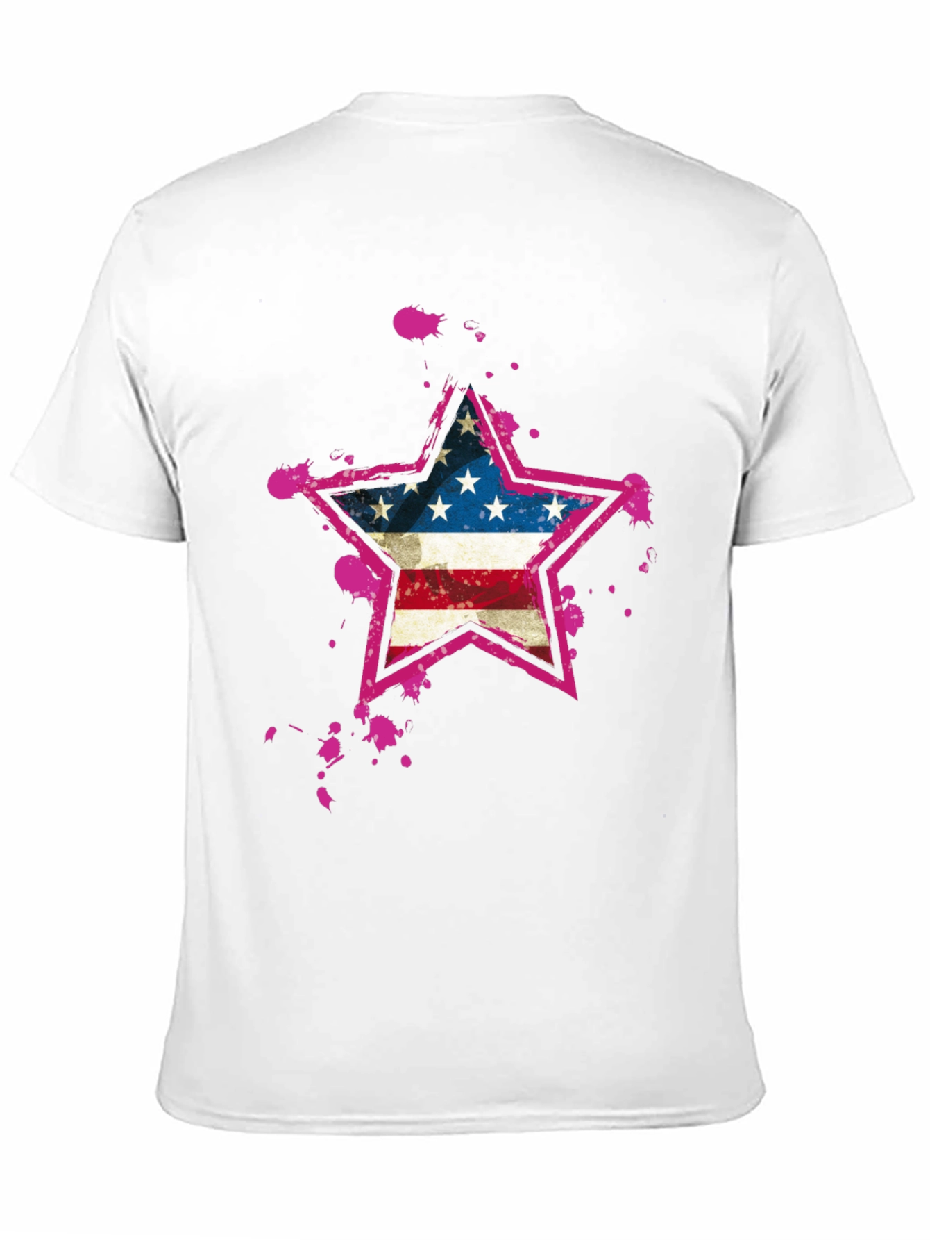 American Flag Star Black T-Shirt