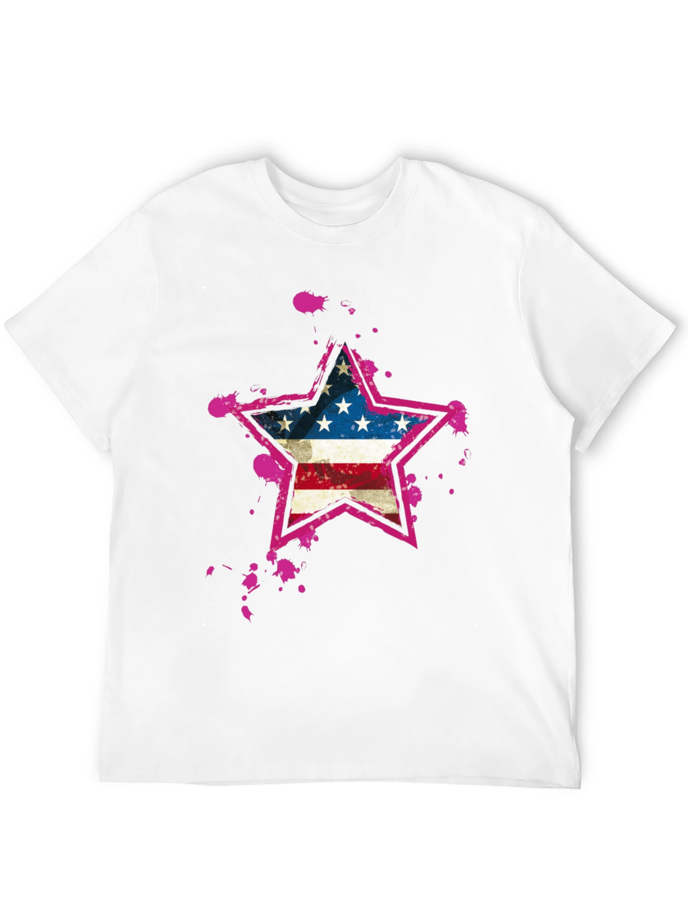 American Flag Star Black T-Shirt