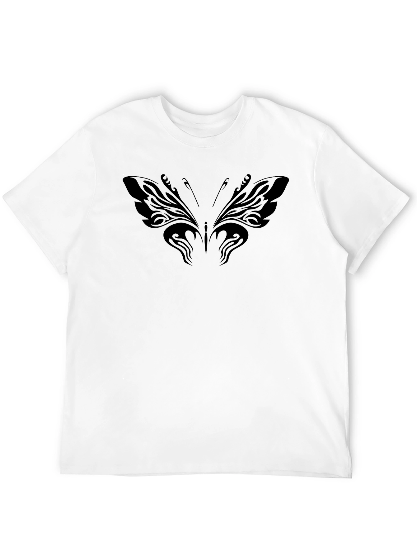 Black Butterfly Graphic T-Shirt Casual Wear