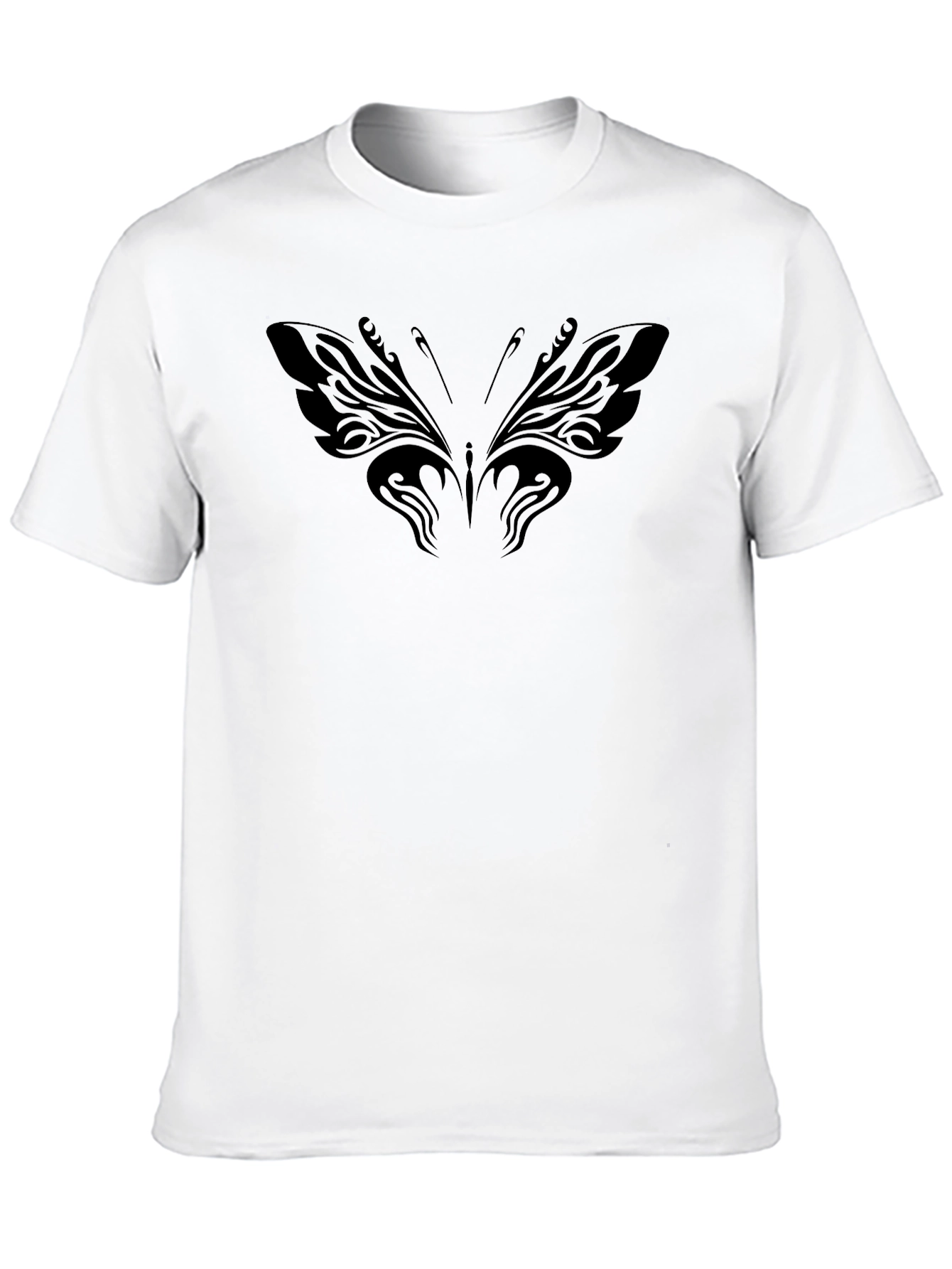 Black Butterfly Graphic T-Shirt Casual Wear