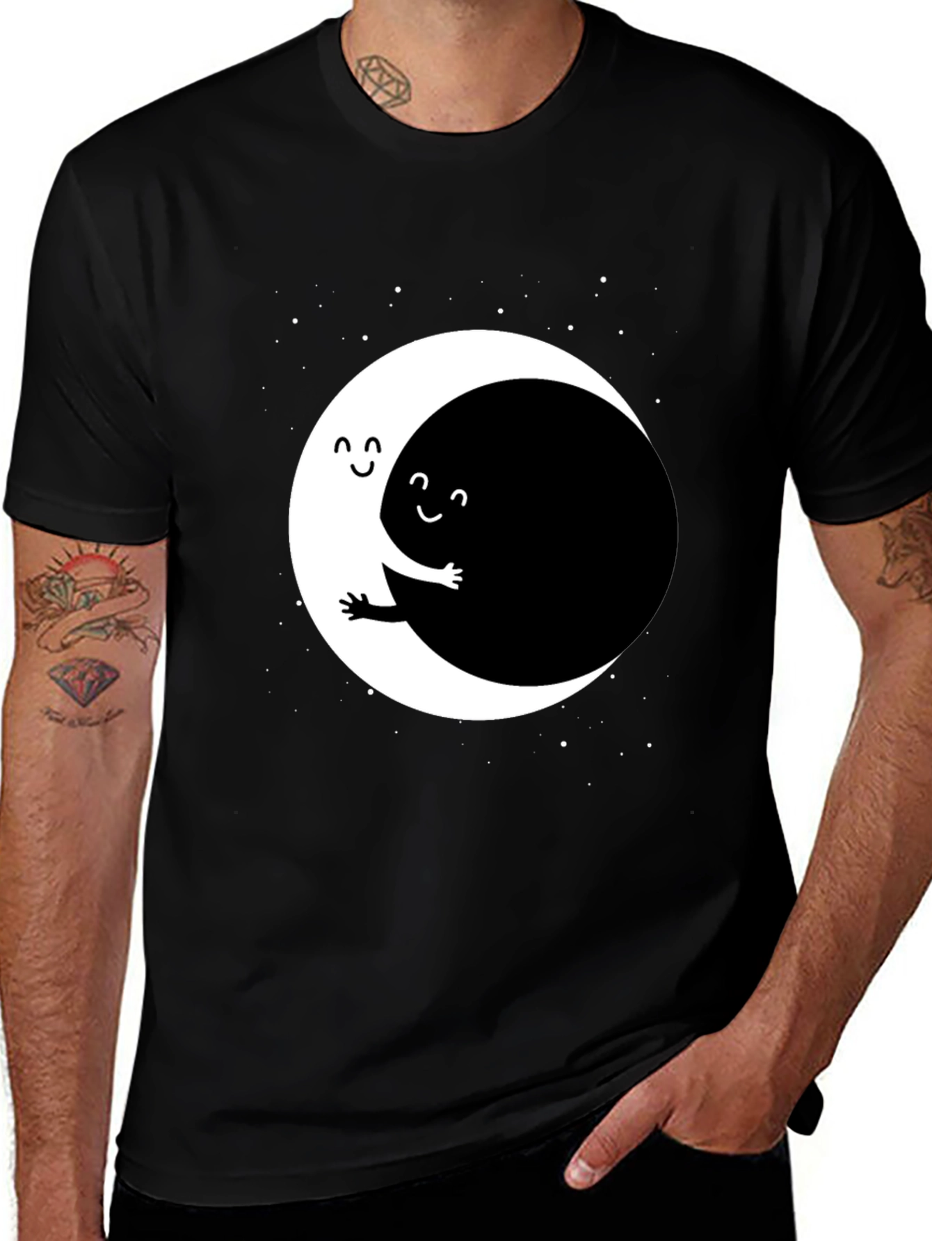Yin Yang Hug T-Shirt - Unique Graphic Tee