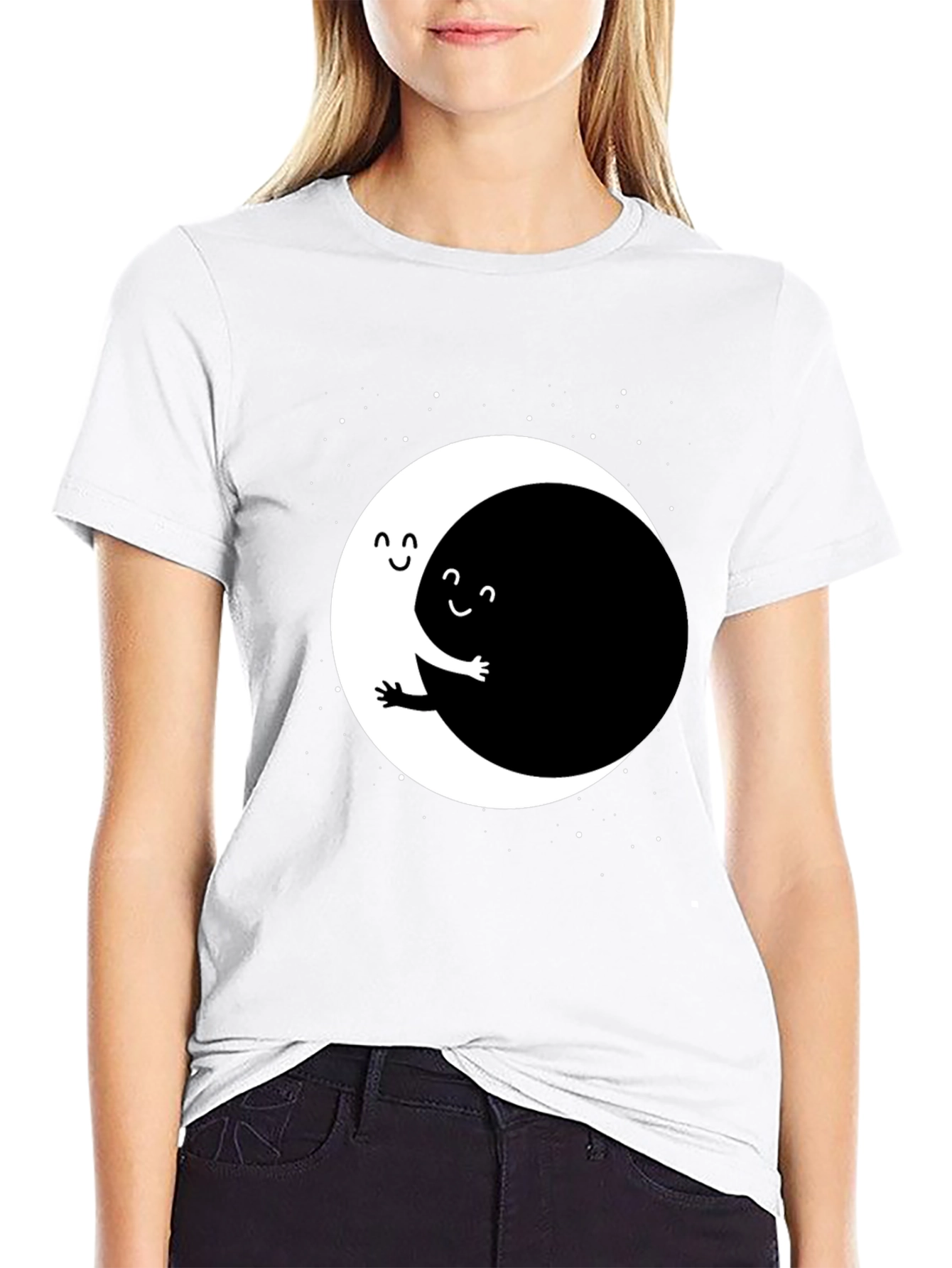 Yin Yang Hug T-Shirt - Unique Graphic Tee
