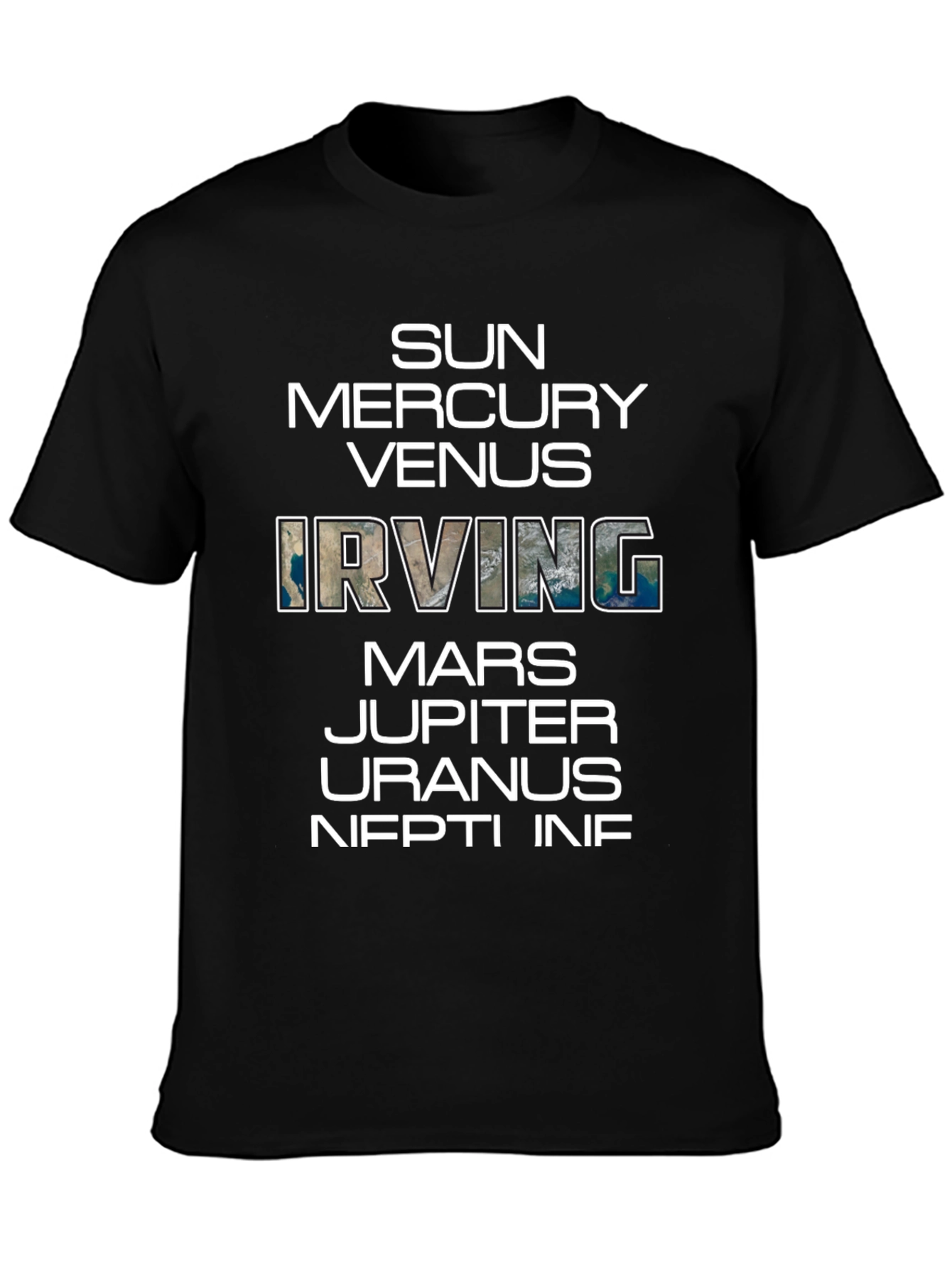 Planets & Irving Graphic Black T-Shirt