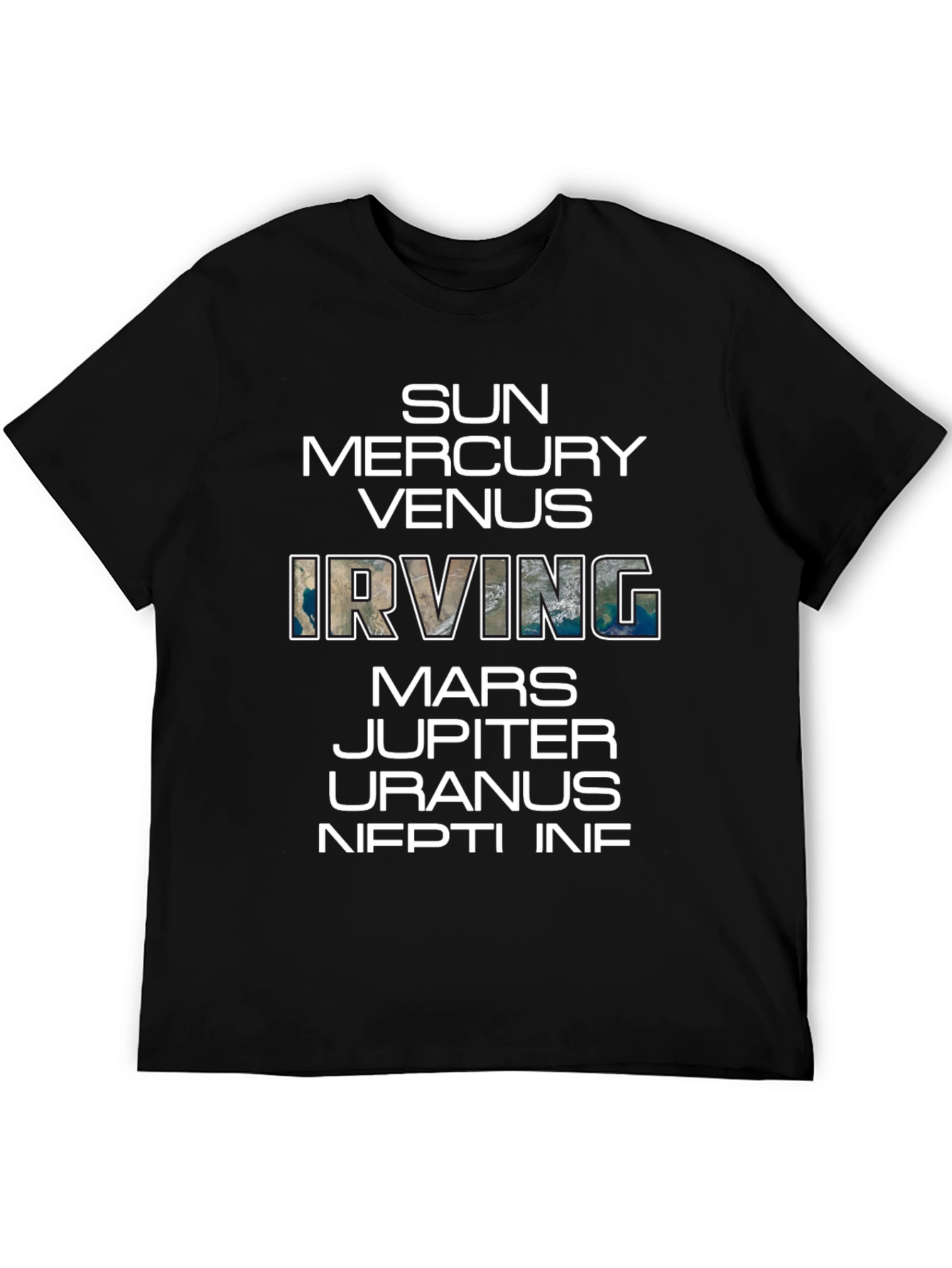 Planets & Irving Graphic Black T-Shirt