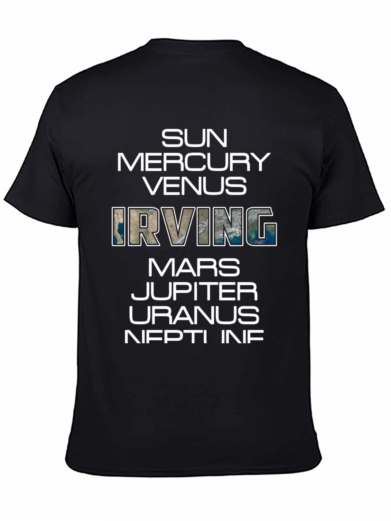 Planets & Irving Graphic Black T-Shirt