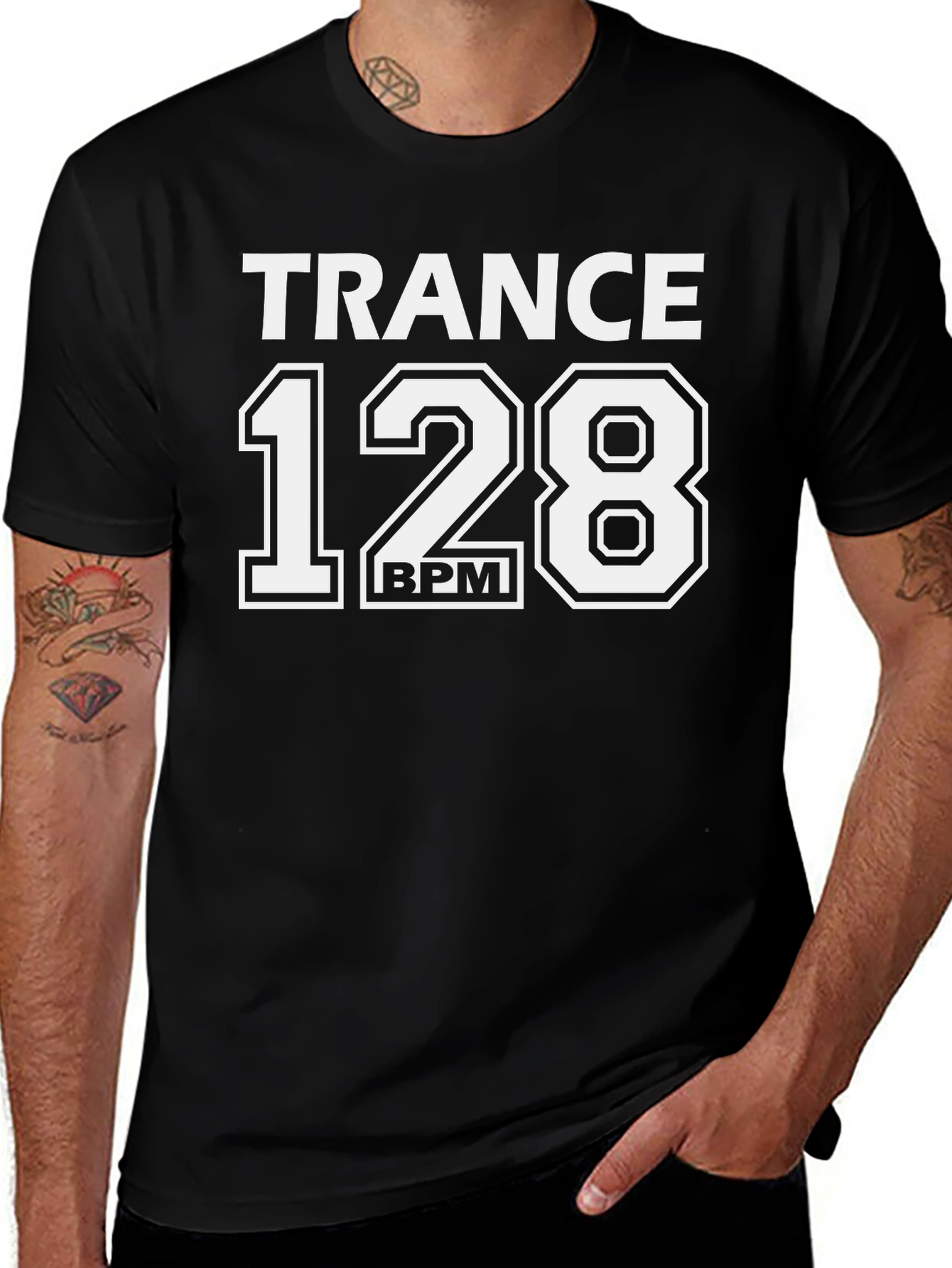 Trance 128 BPM Black T-Shirt
