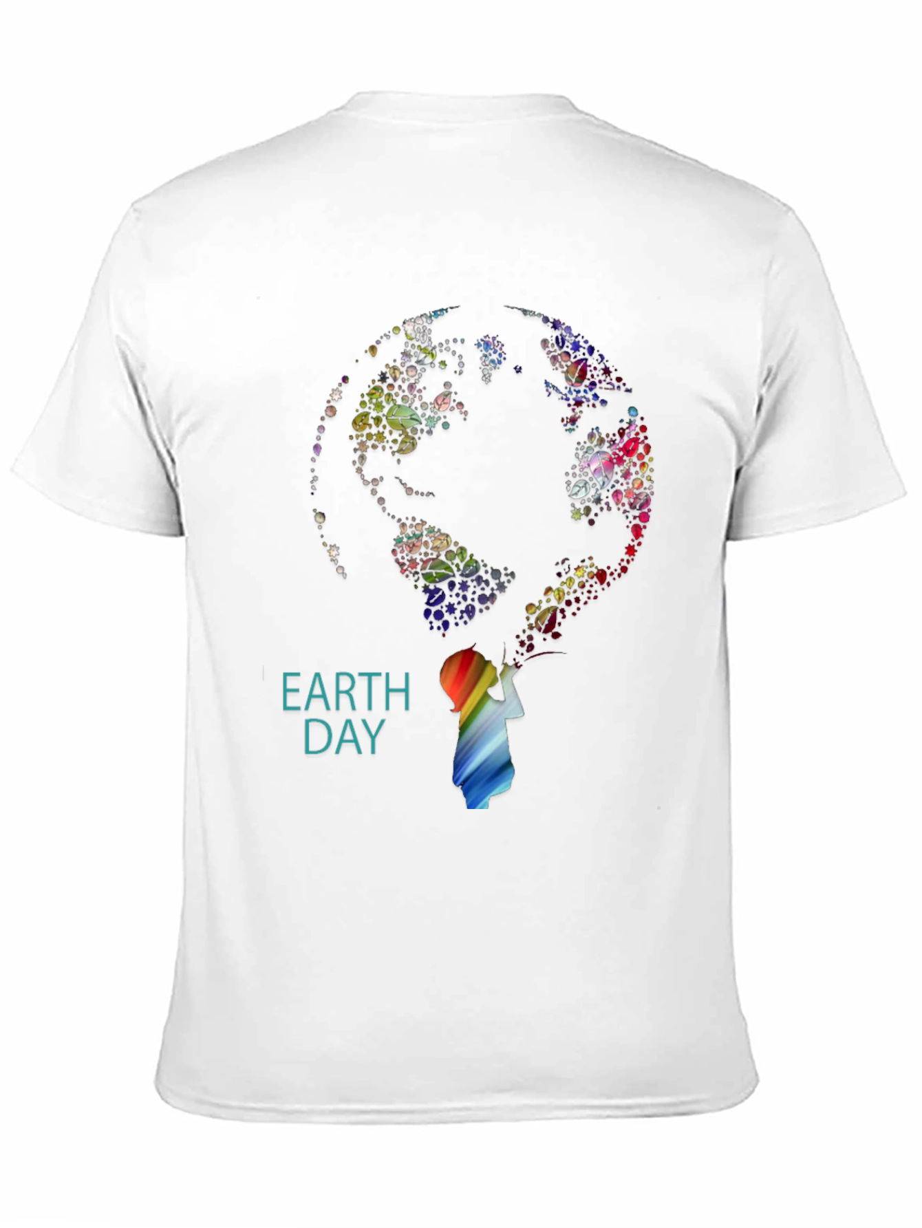 Earth Day Graphic Print Black T-Shirt