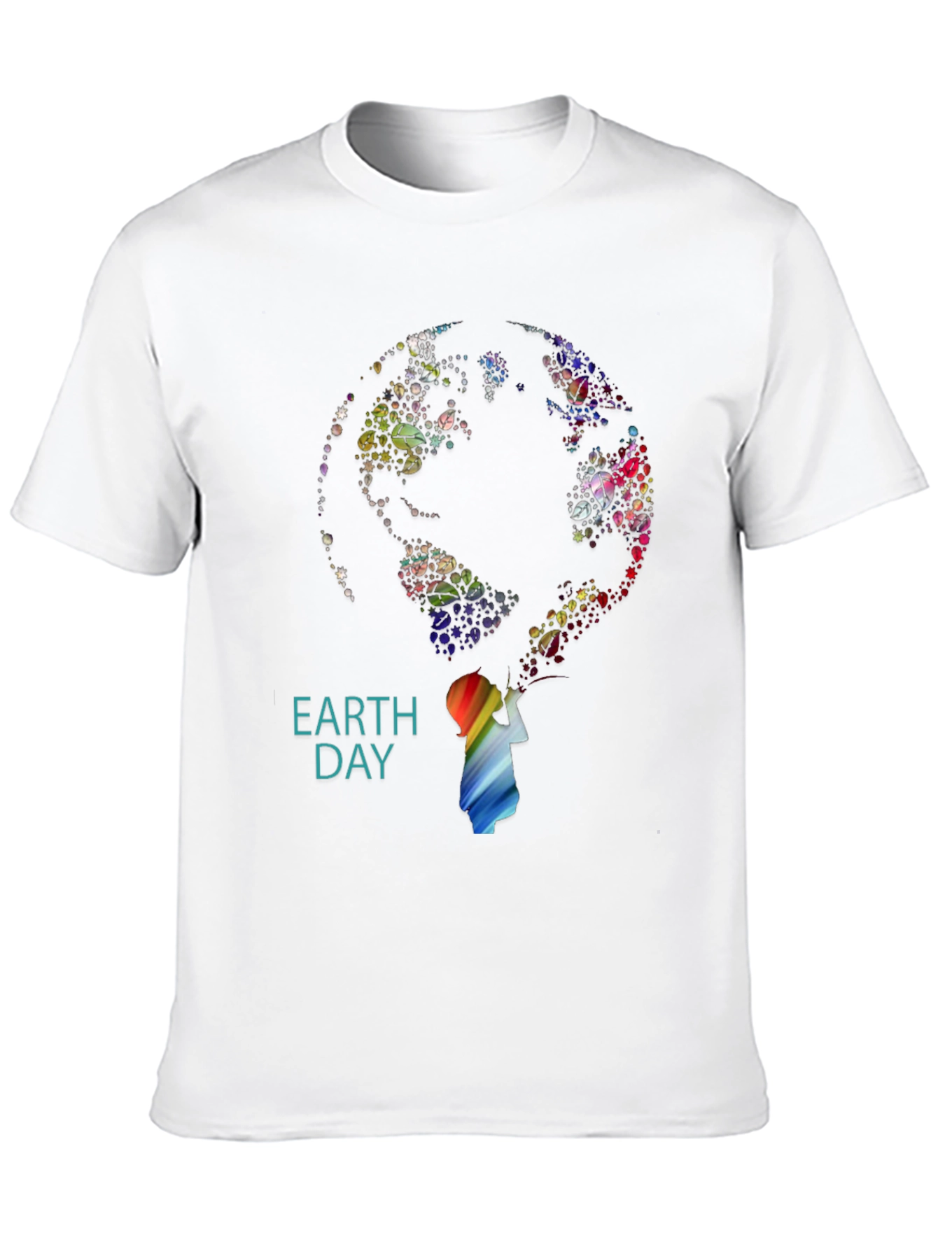 Earth Day Graphic Print Black T-Shirt