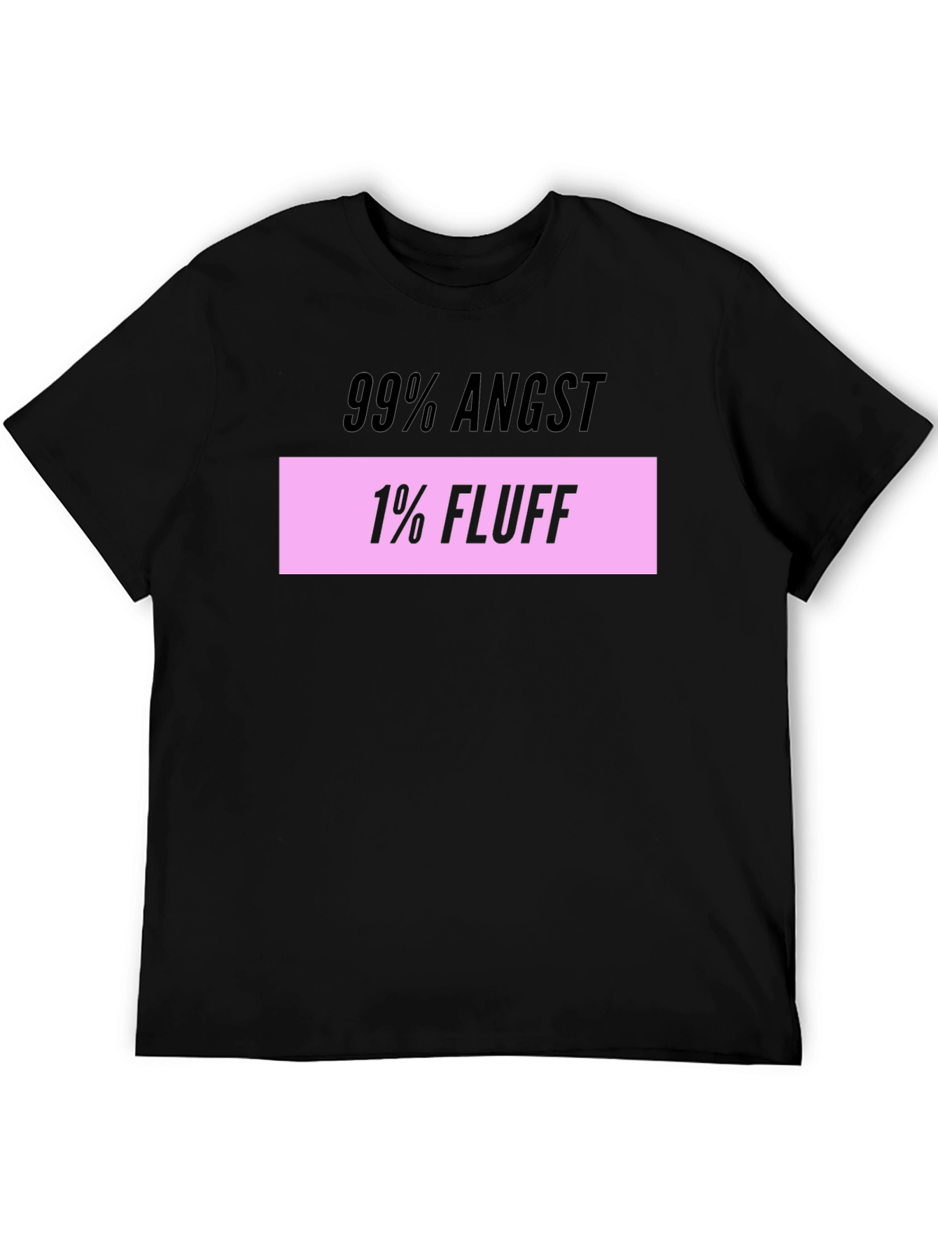 Angst and Fluff T-Shirt Mens Black Tee