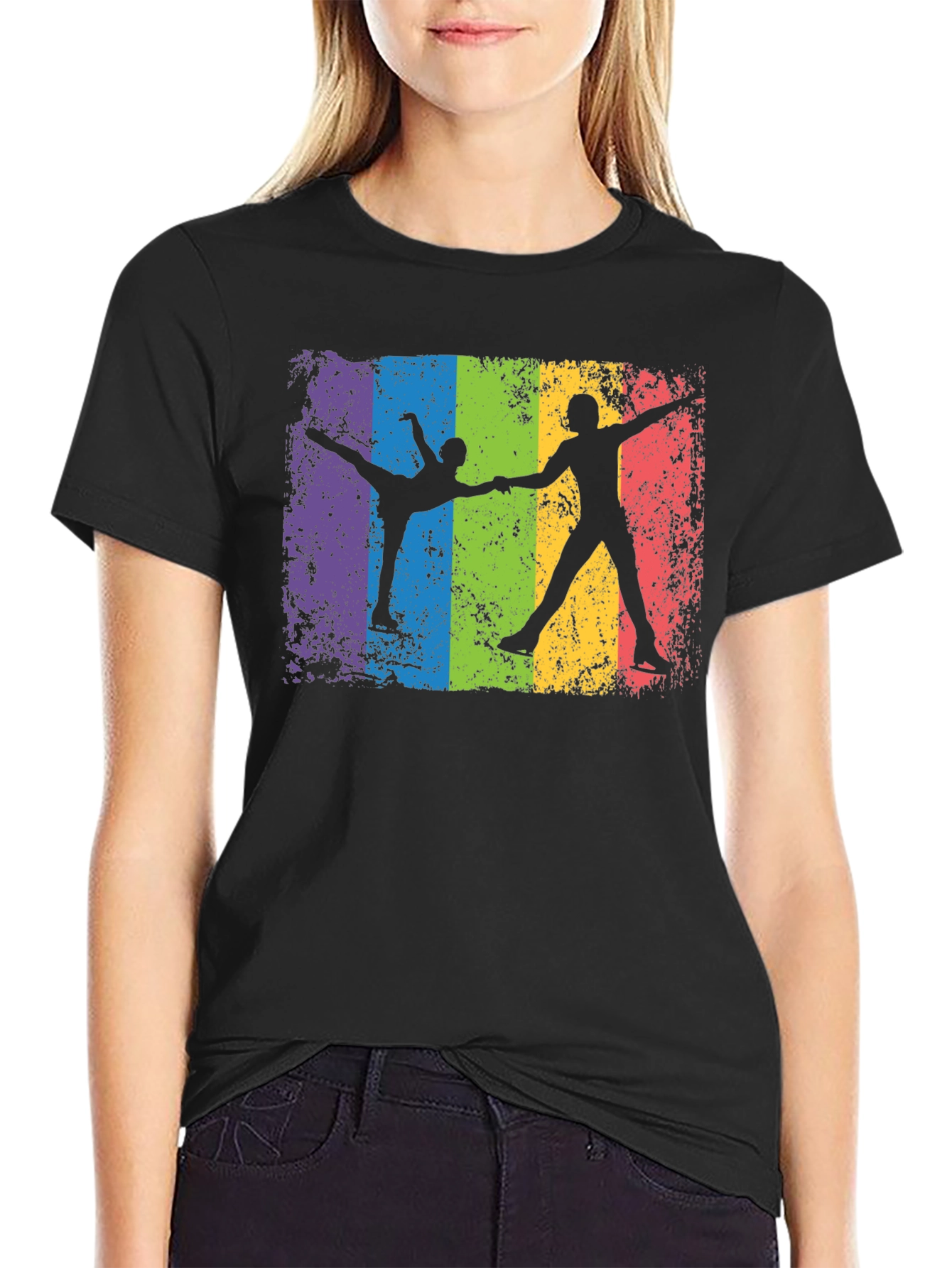 Rainbow Ice Skating T-Shirt