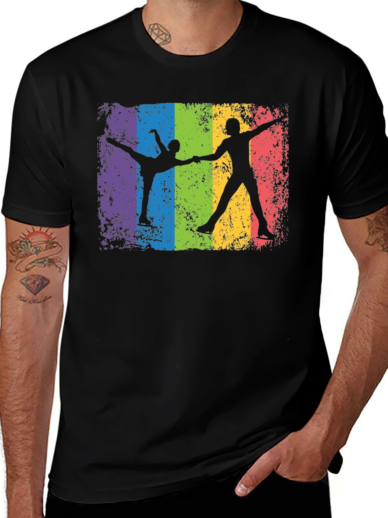 Rainbow Ice Skating T-Shirt