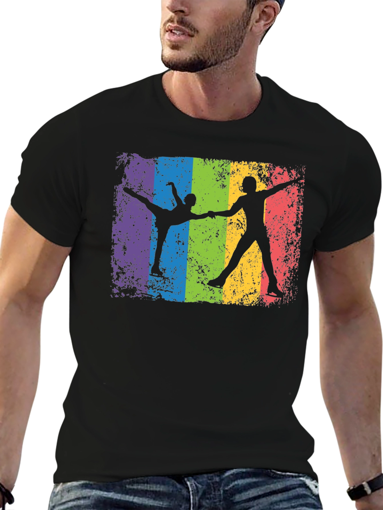 Rainbow Ice Skating T-Shirt