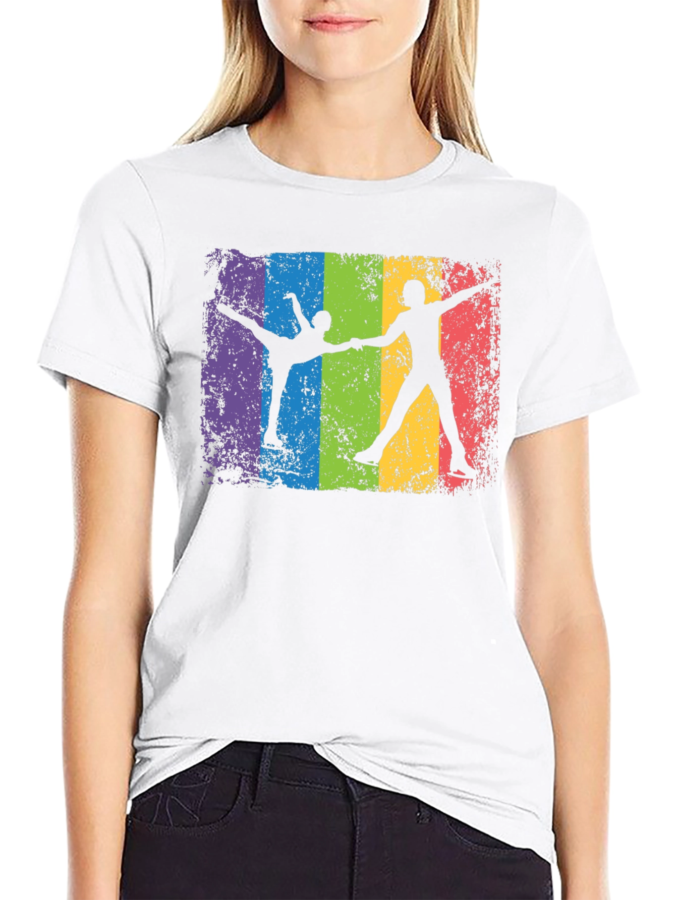 Rainbow Ice Skating T-Shirt