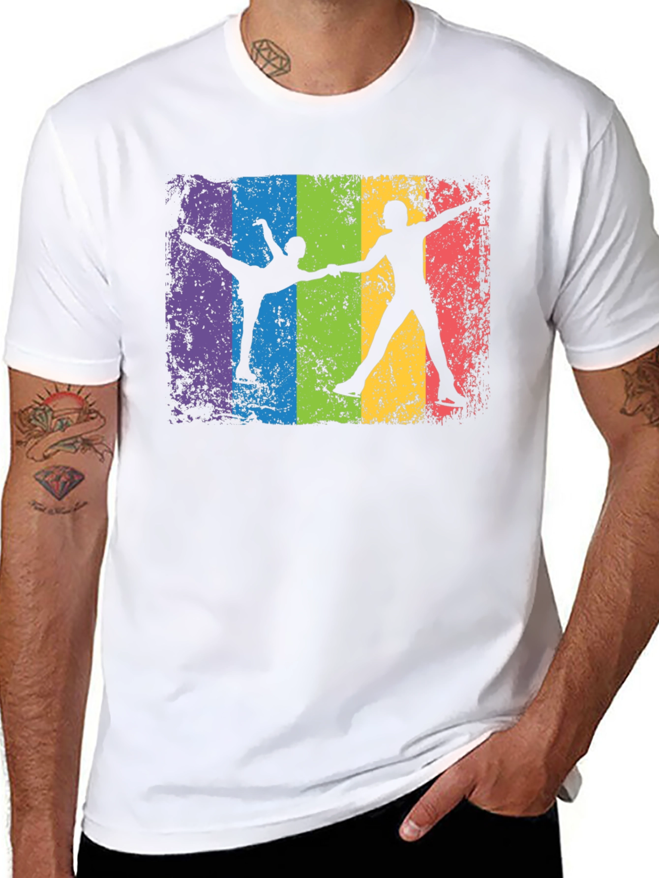 Rainbow Ice Skating T-Shirt