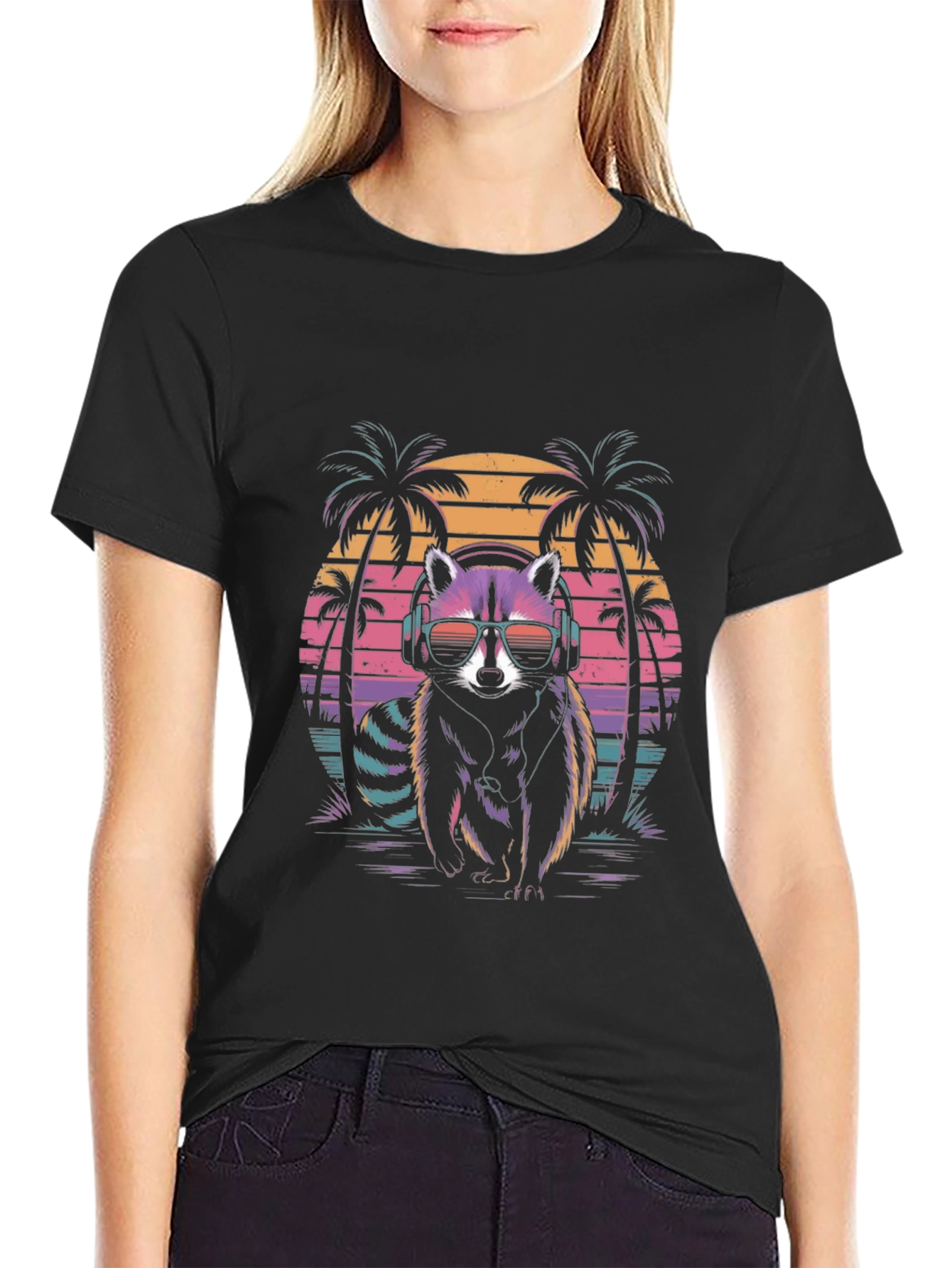 Retro Raccoon Vibes T-Shirt