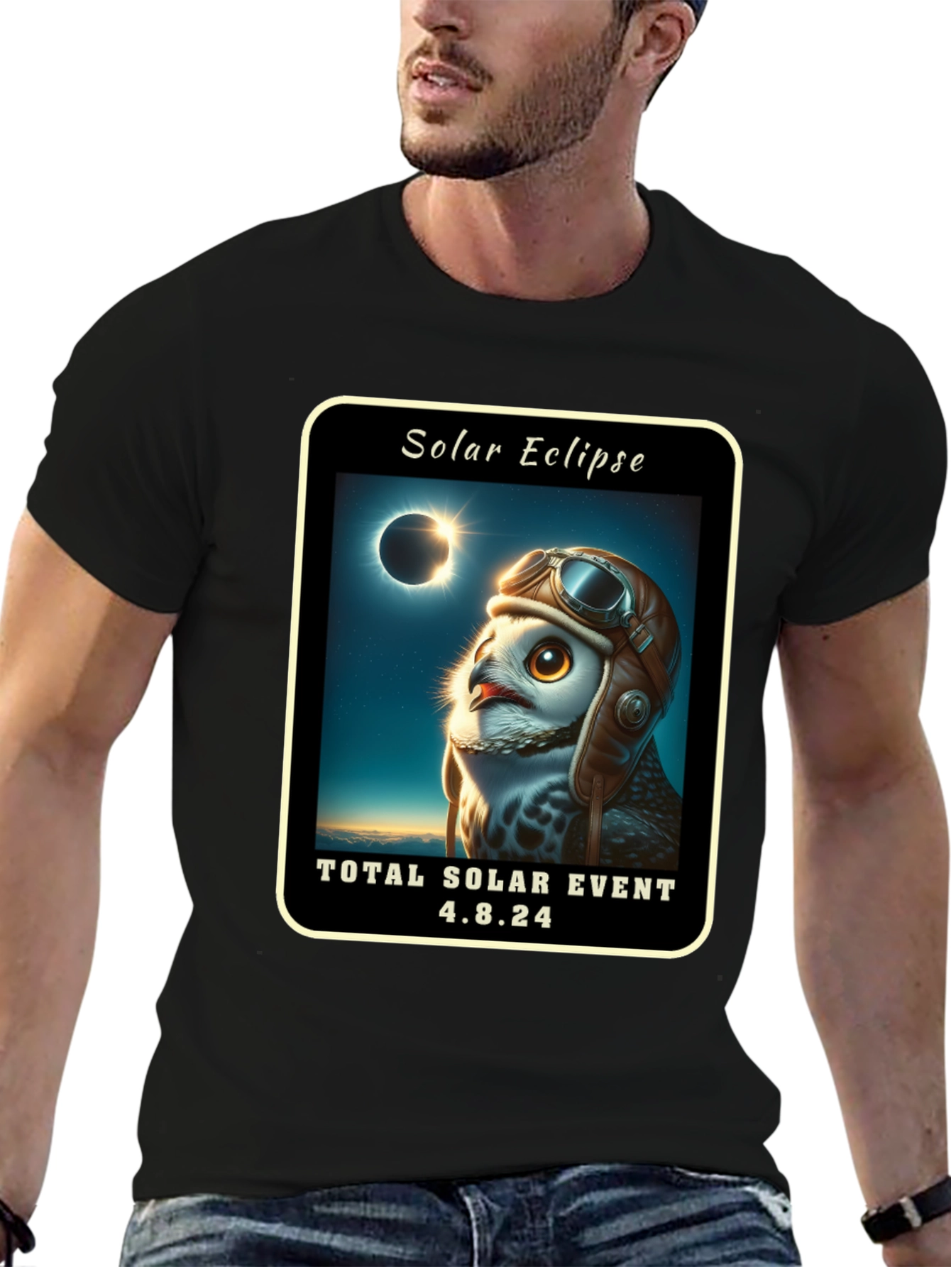 Solar Eclipse Owl T-Shirt 4.8.24