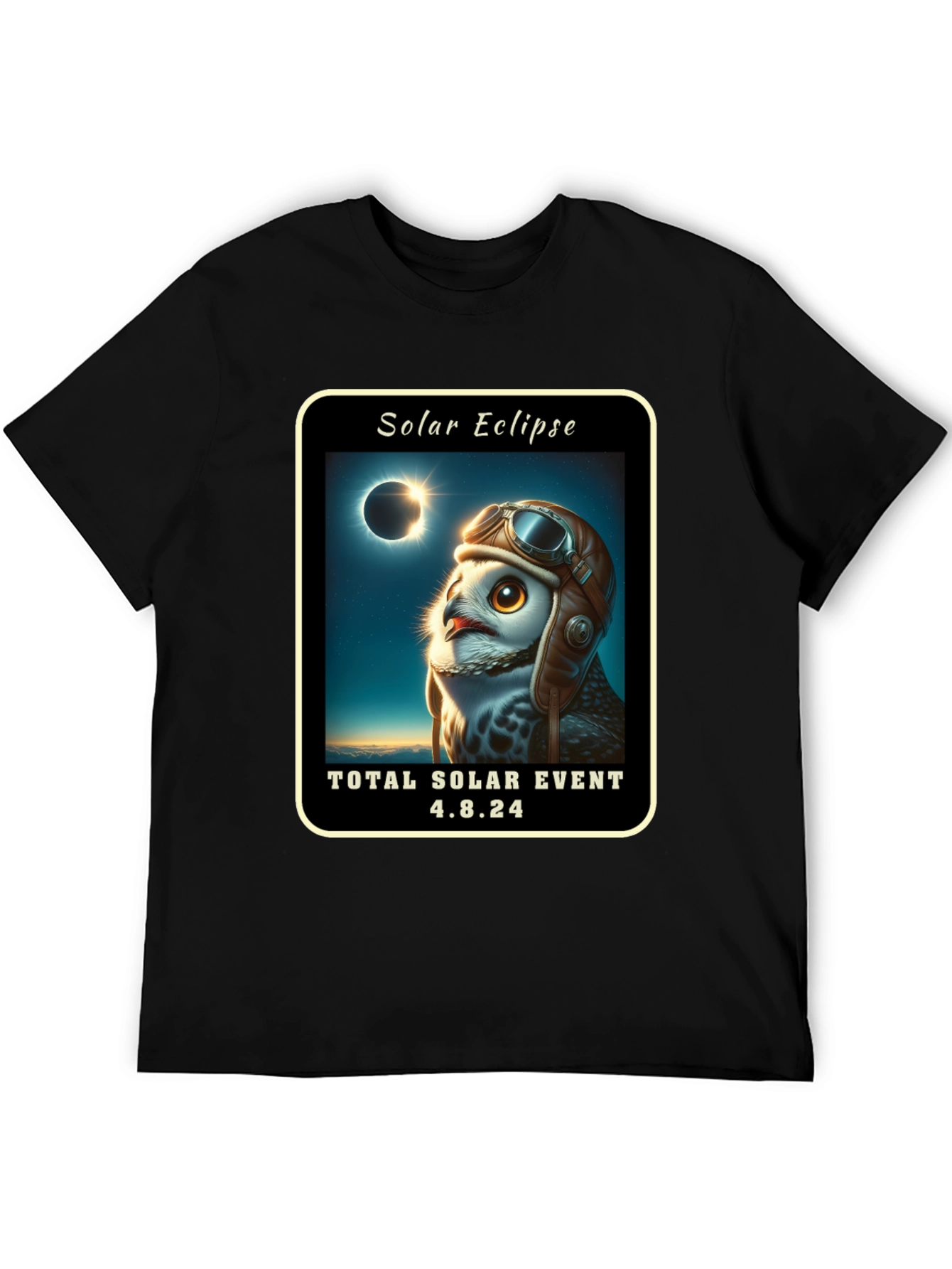 Solar Eclipse Owl T-Shirt 4.8.24