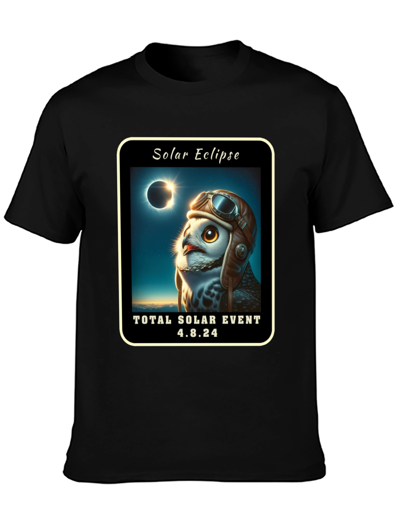 Solar Eclipse Owl T-Shirt 4.8.24
