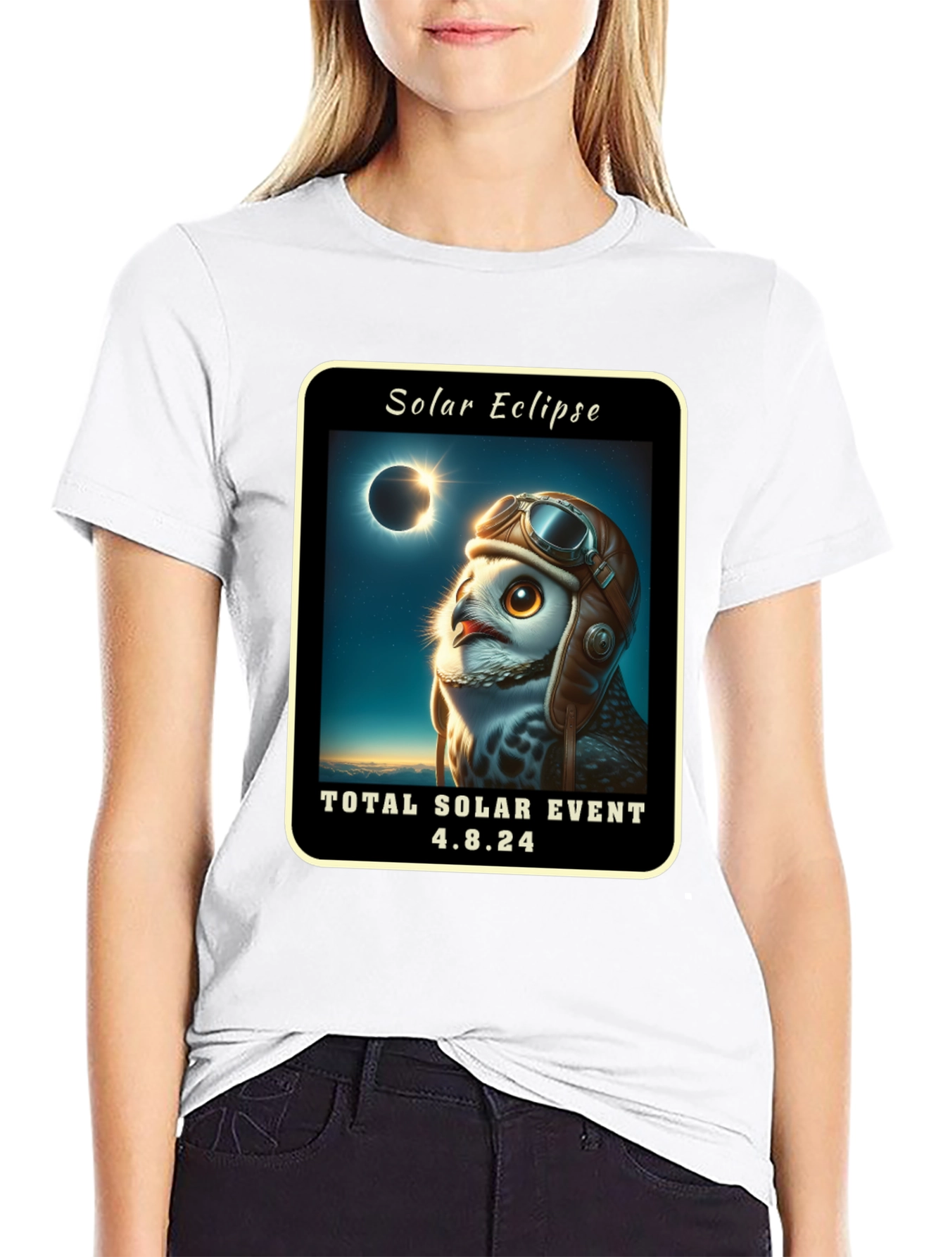 Solar Eclipse Owl T-Shirt 4.8.24