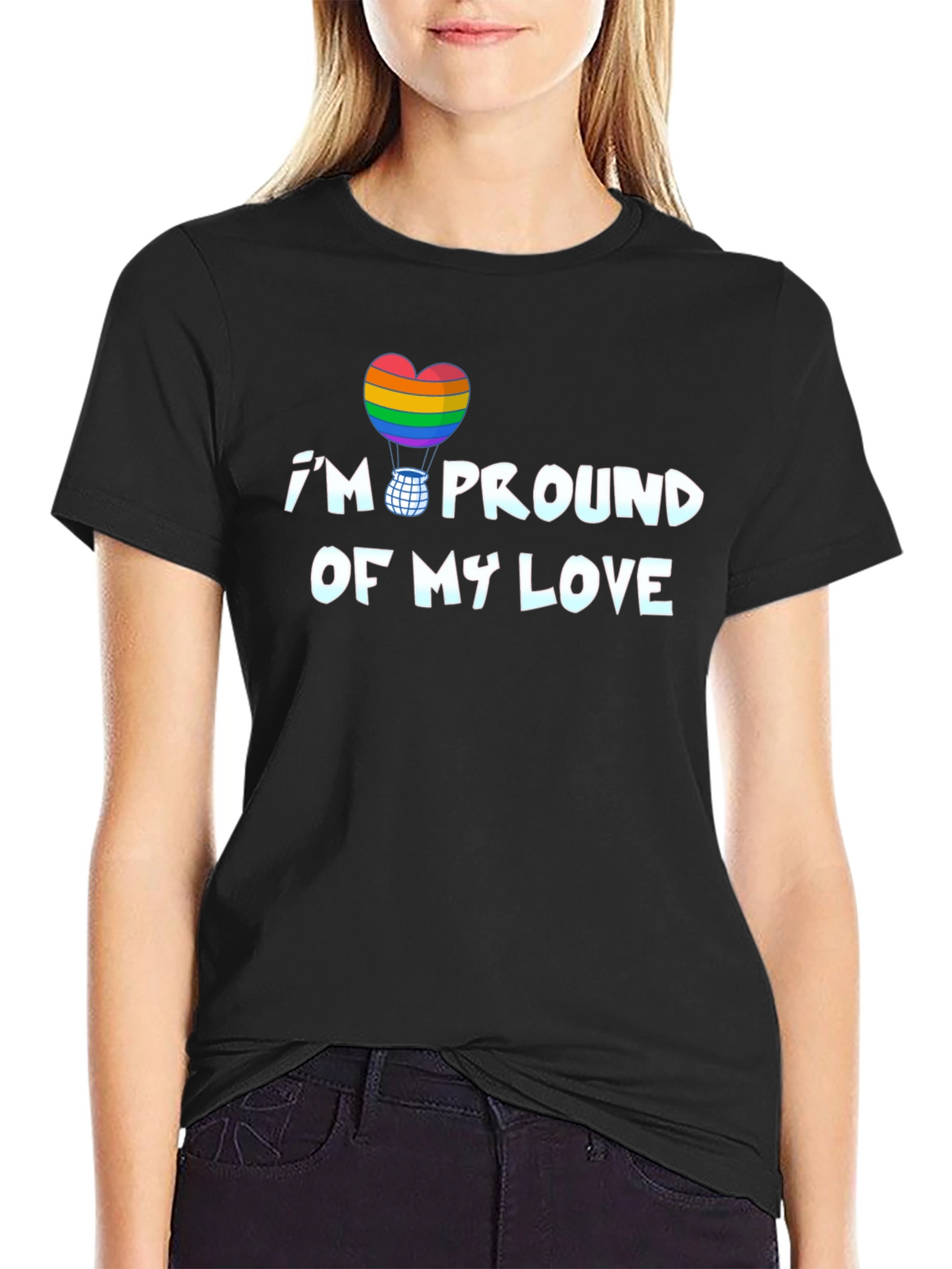 Proud Love LGBTQ Rainbow Heart T-Shirt