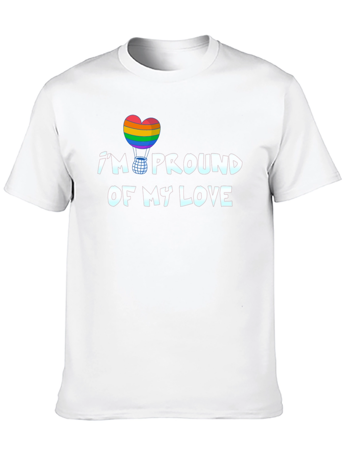 Proud Love LGBTQ Rainbow Heart T-Shirt
