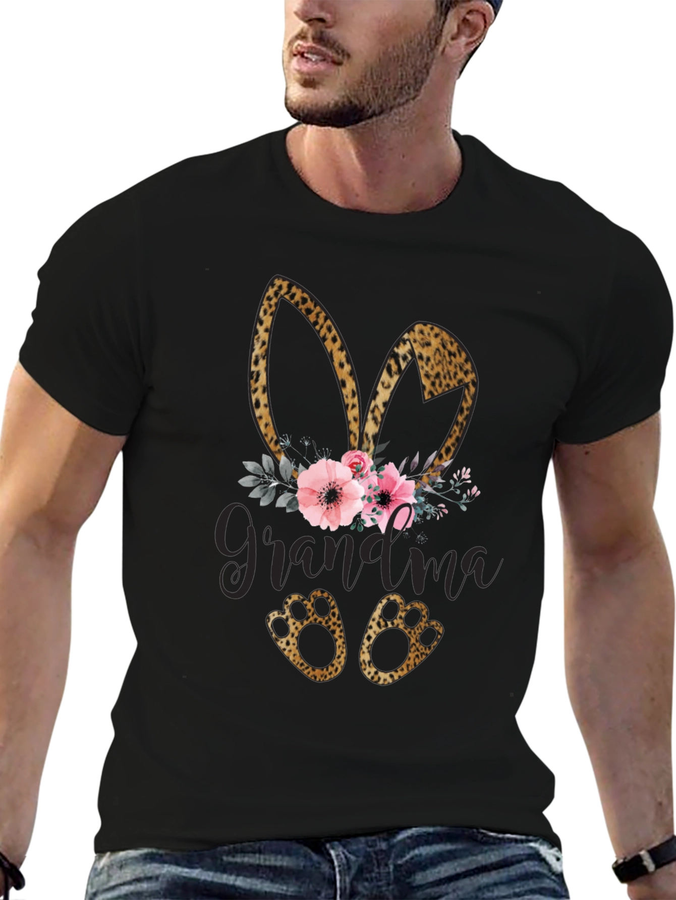 Grandma Easter Leopard Print Shirt