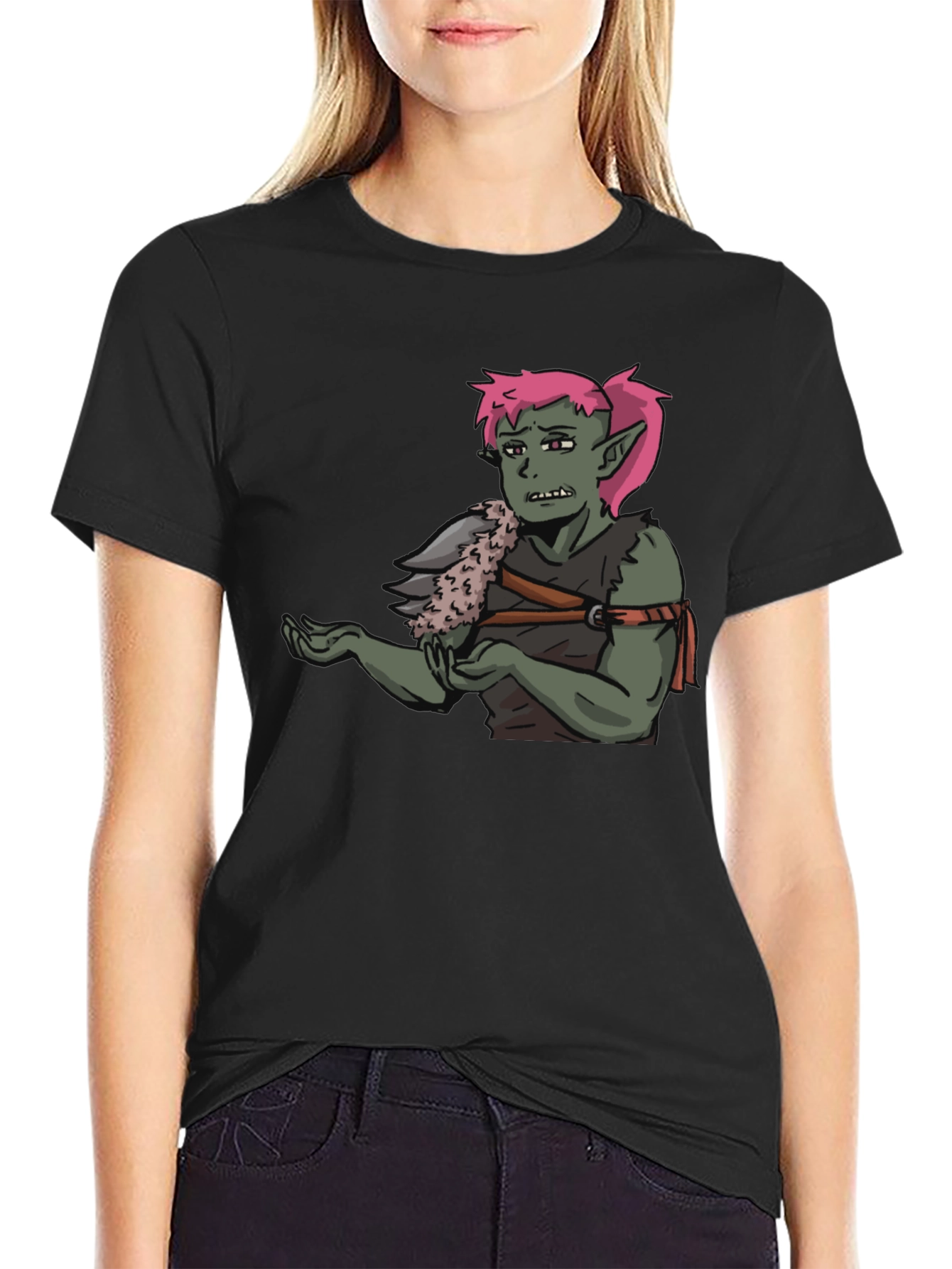 T-Shirt Featuring Green Character Graphic