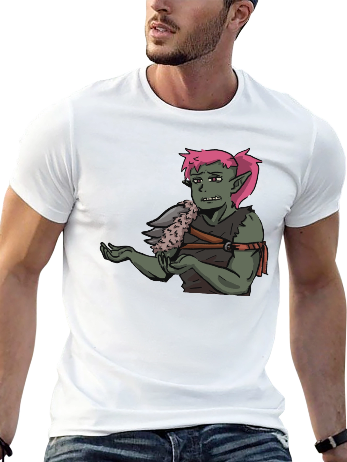 T-Shirt Featuring Green Character Graphic