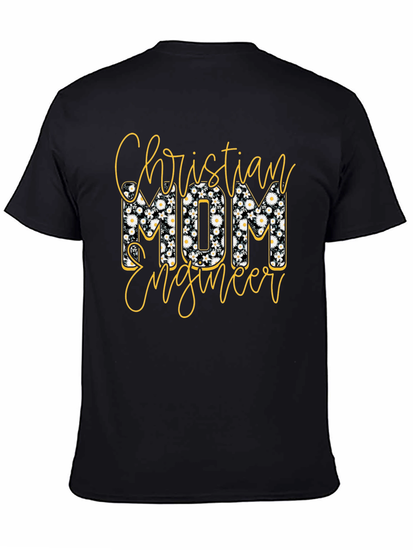 Christian Mom Engineer T-Shirt Floral Design