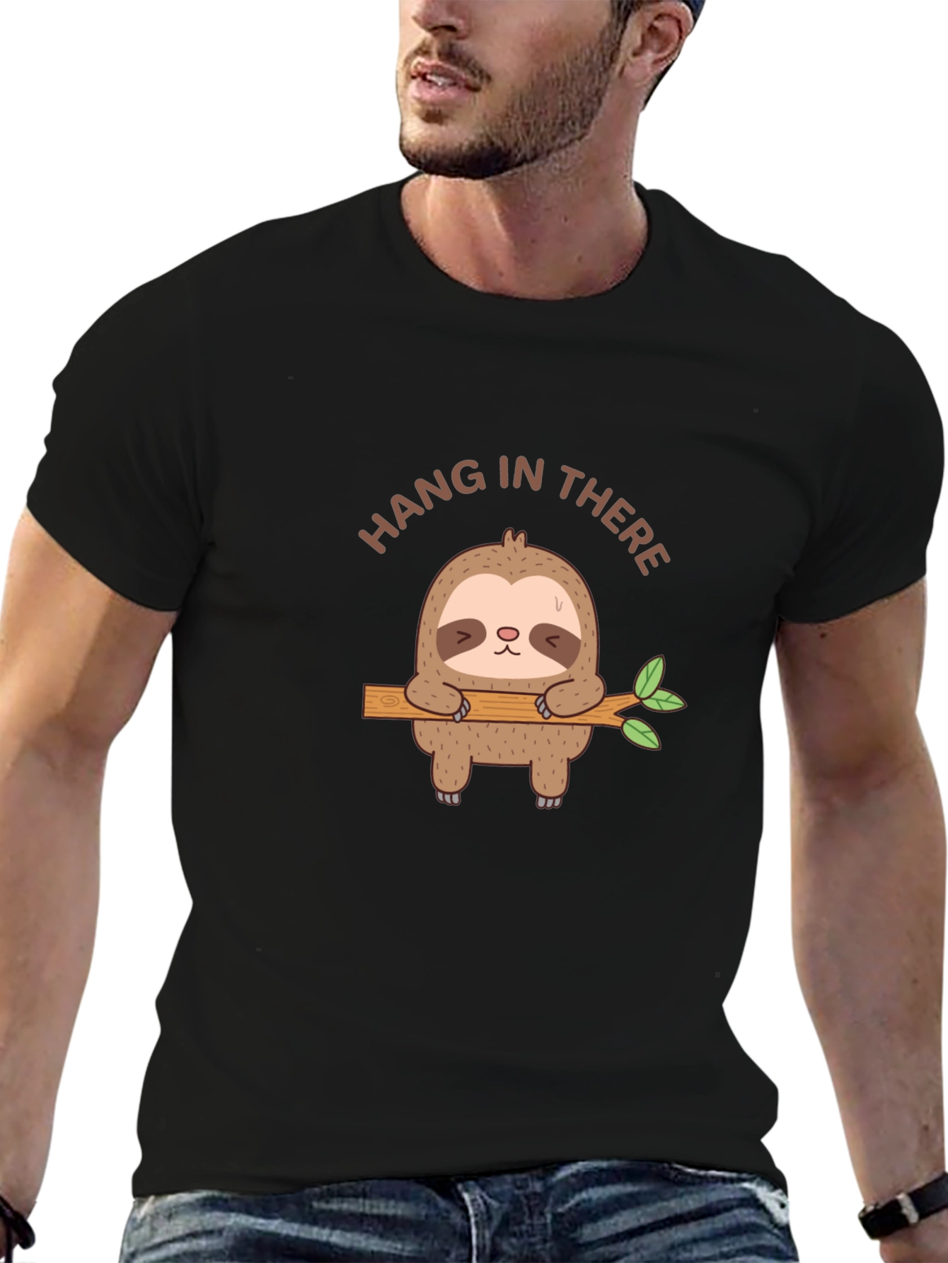 Hang In There Sloth Graphic T-Shirt