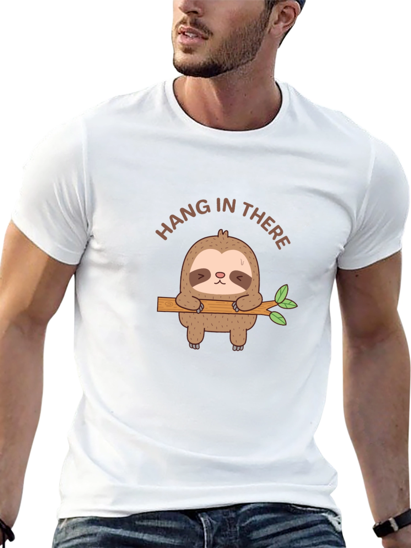 Hang In There Sloth Graphic T-Shirt