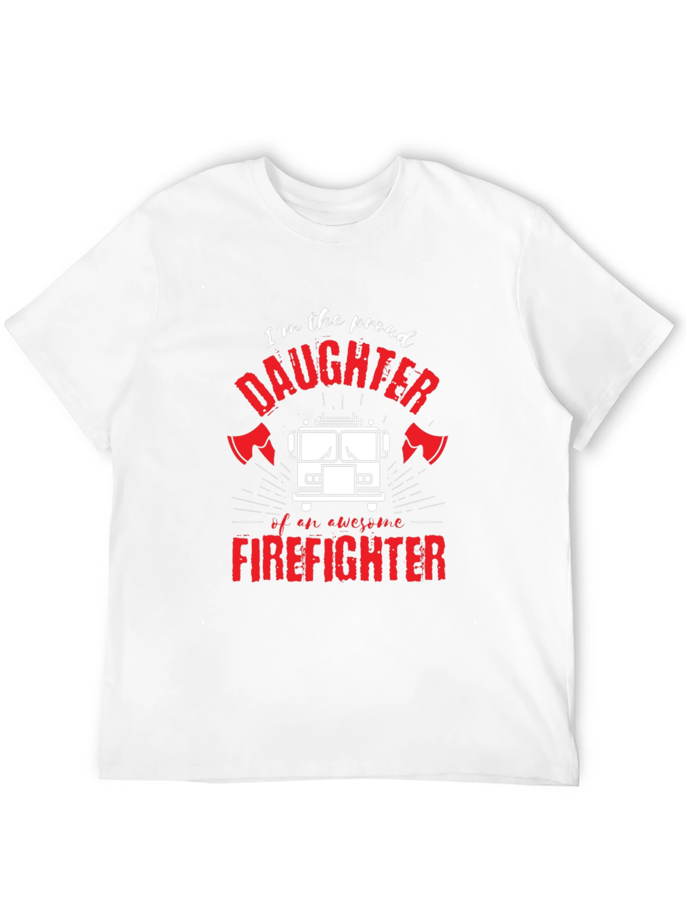 Proud Firefighter Daughter Graphic Tee