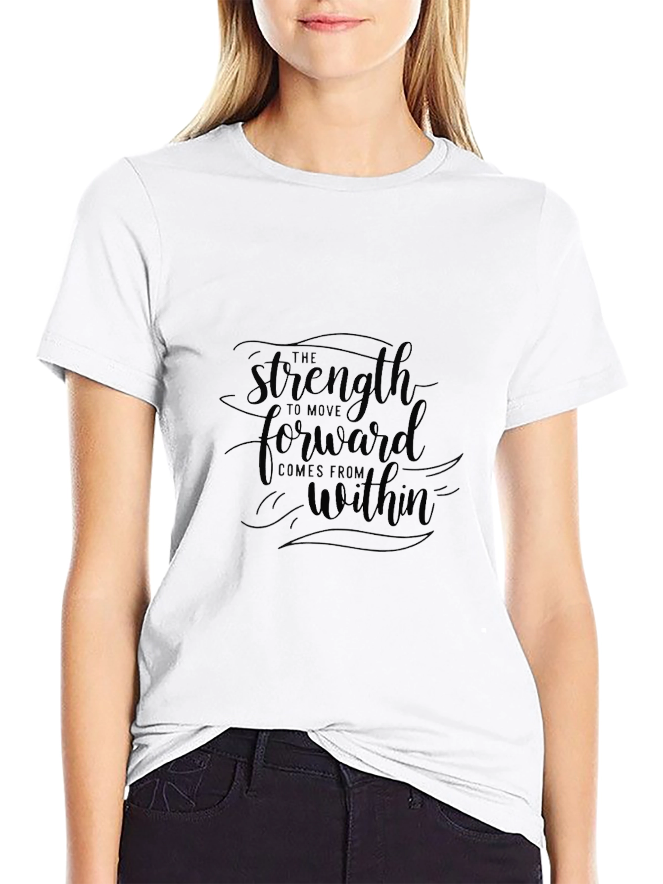 Strength Within Black Graphic Tee
