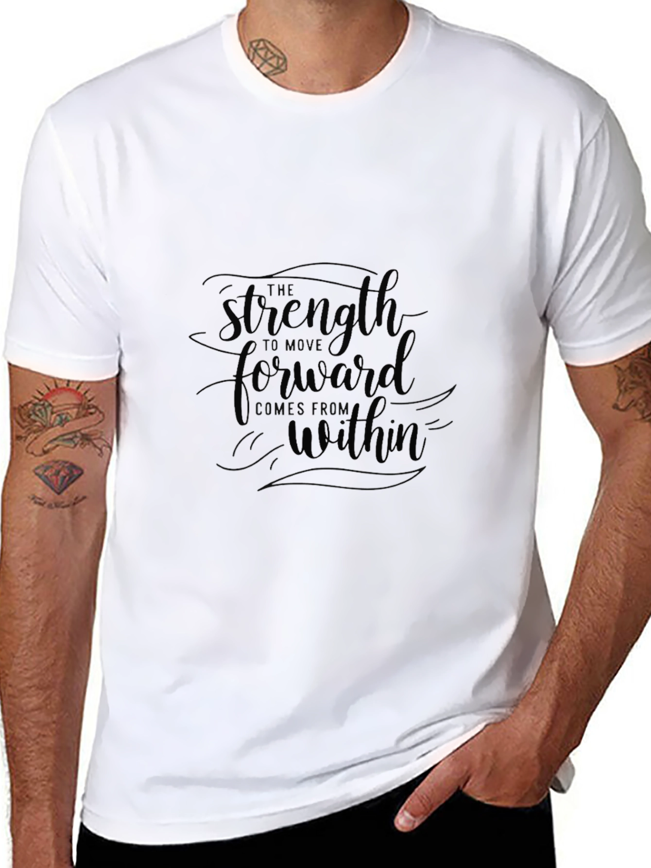 Strength Within Black Graphic Tee