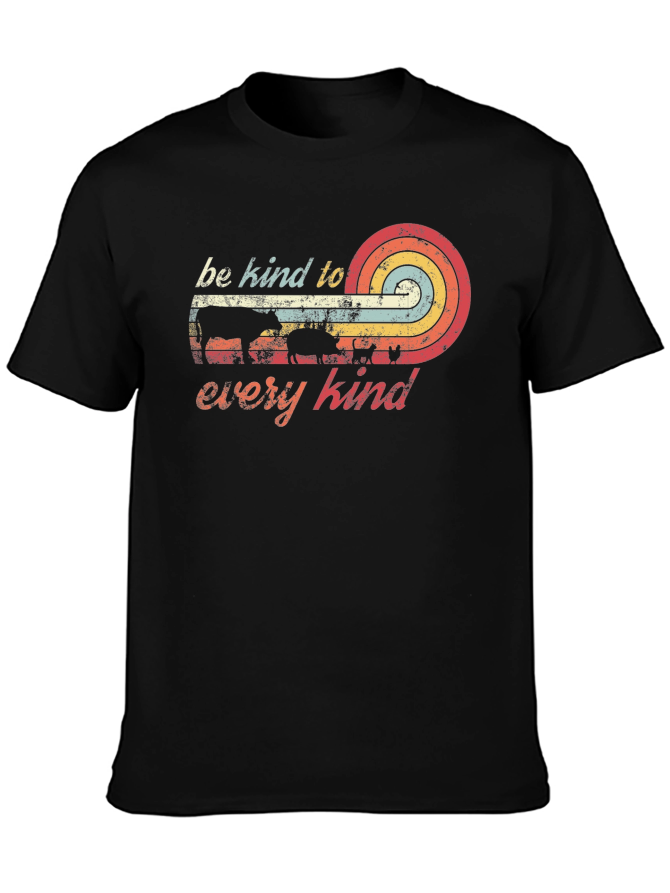 Be Kind to Every Kind Retro Vegan T-Shirt