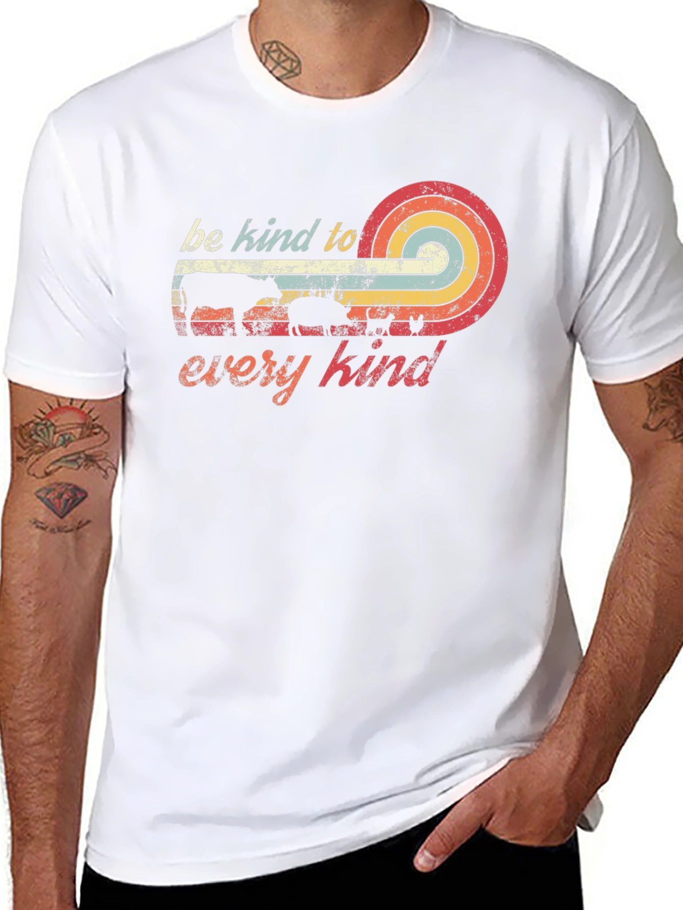Be Kind to Every Kind Retro Vegan T-Shirt