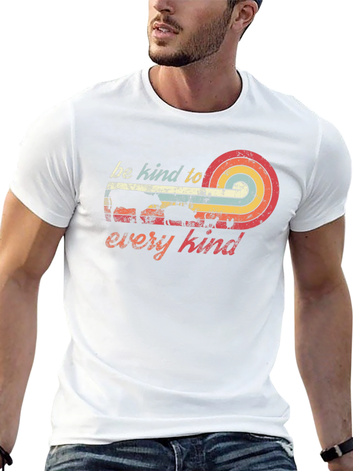 Be Kind to Every Kind Retro Vegan T-Shirt