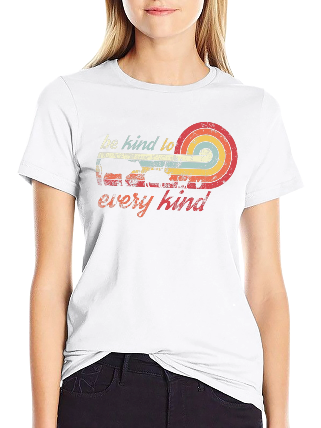 Be Kind to Every Kind Retro Vegan T-Shirt