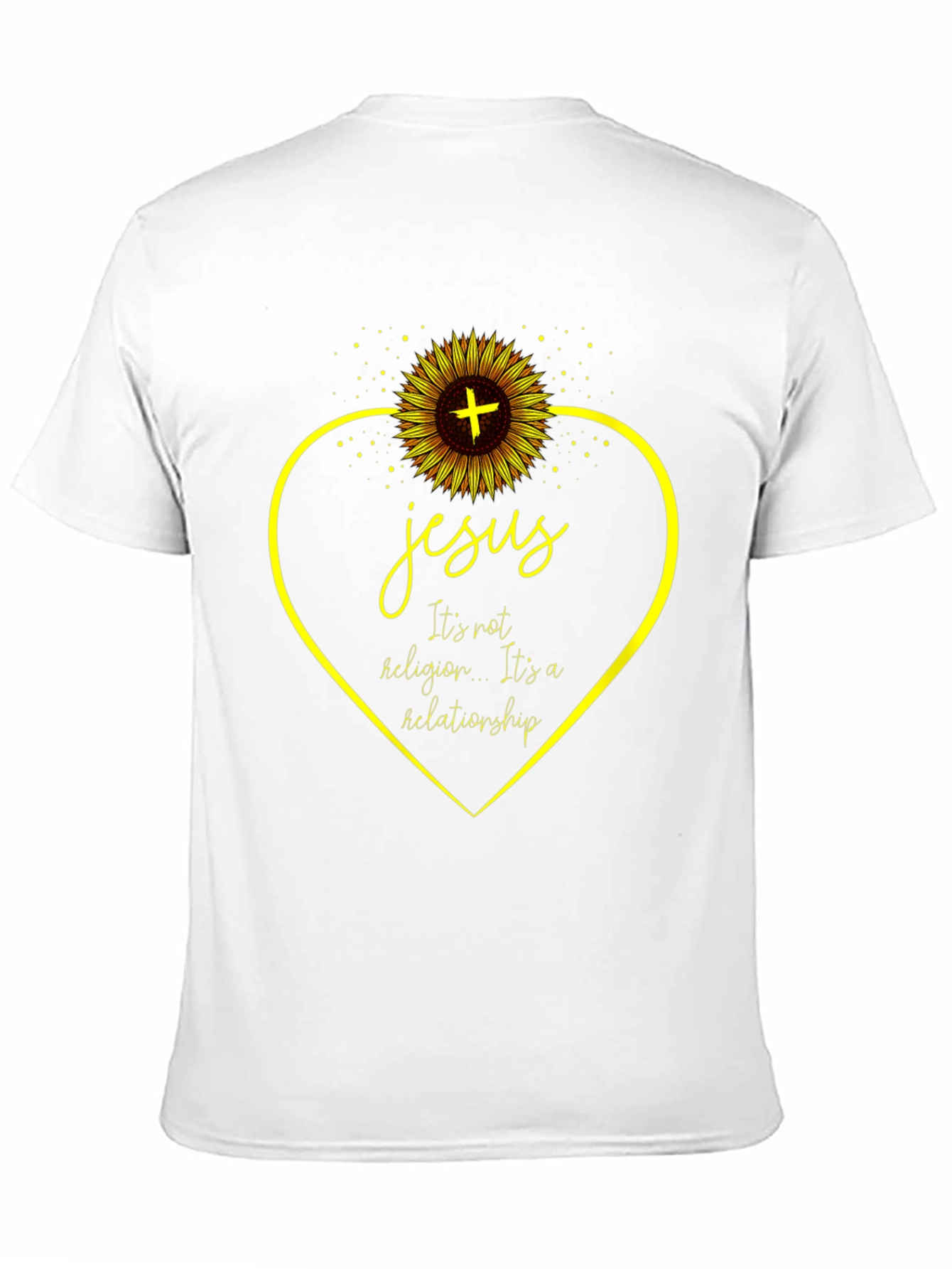 Jesus Sunflower Heart Graphic T-Shirt