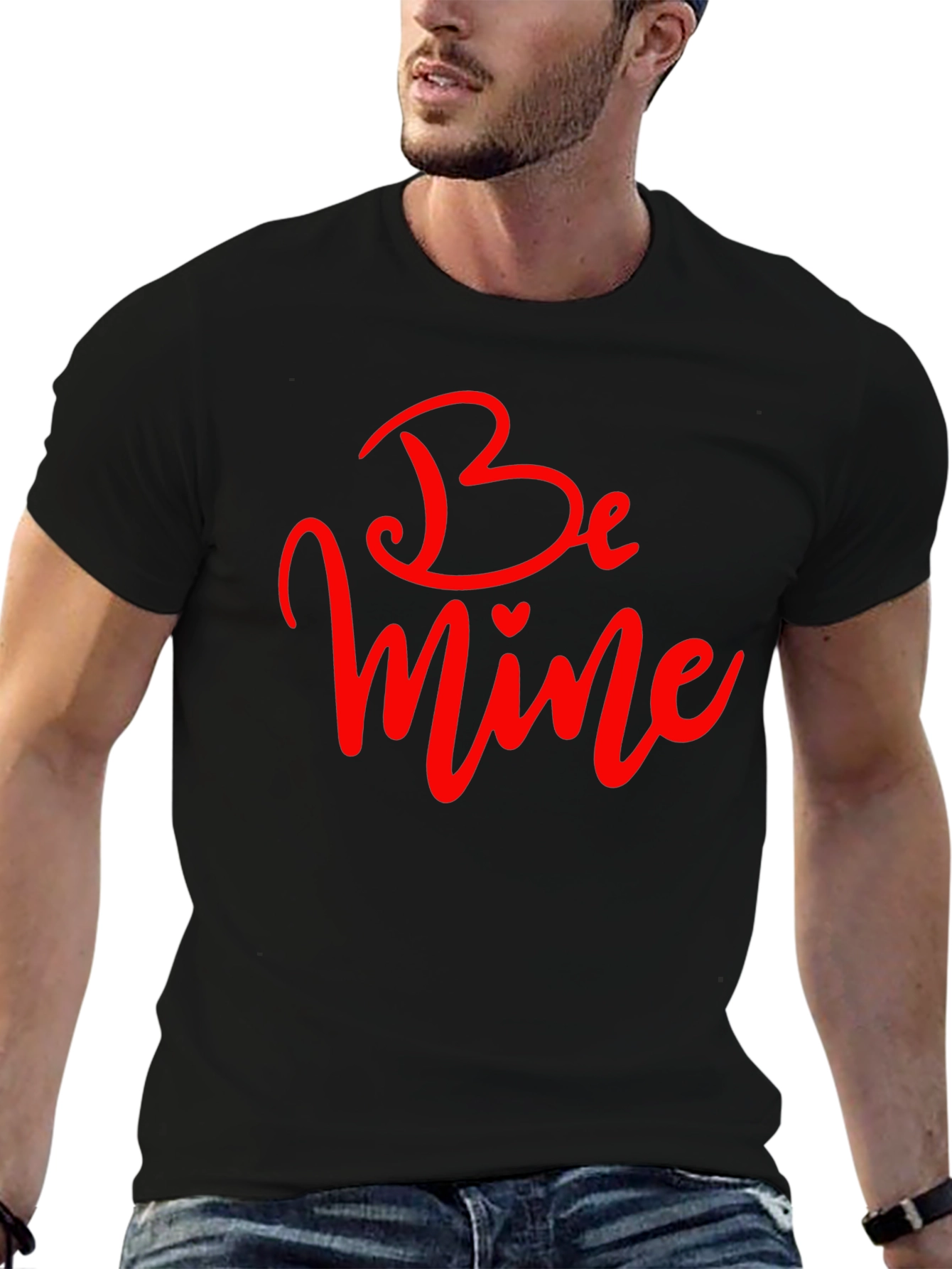 Be Mine Valentines Day T-Shirt - Black