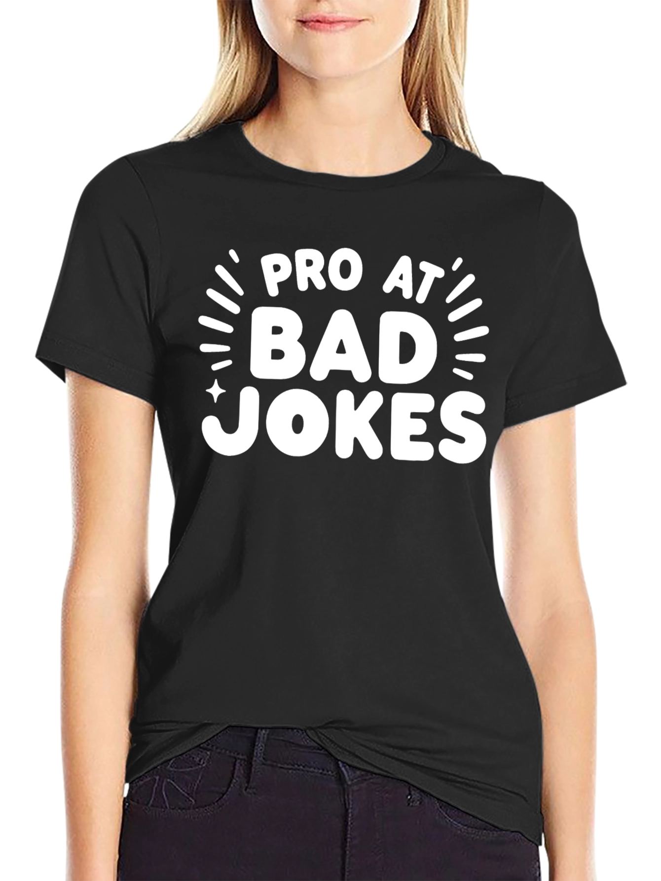 Pro At Bad Jokes Graphic T-Shirt - Funny Tee