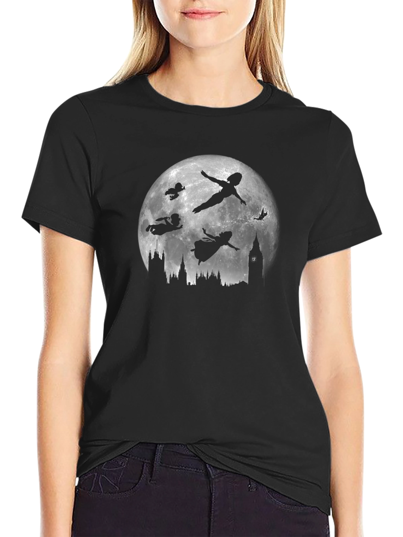 Peter Pan London Silhouette Black T-Shirt